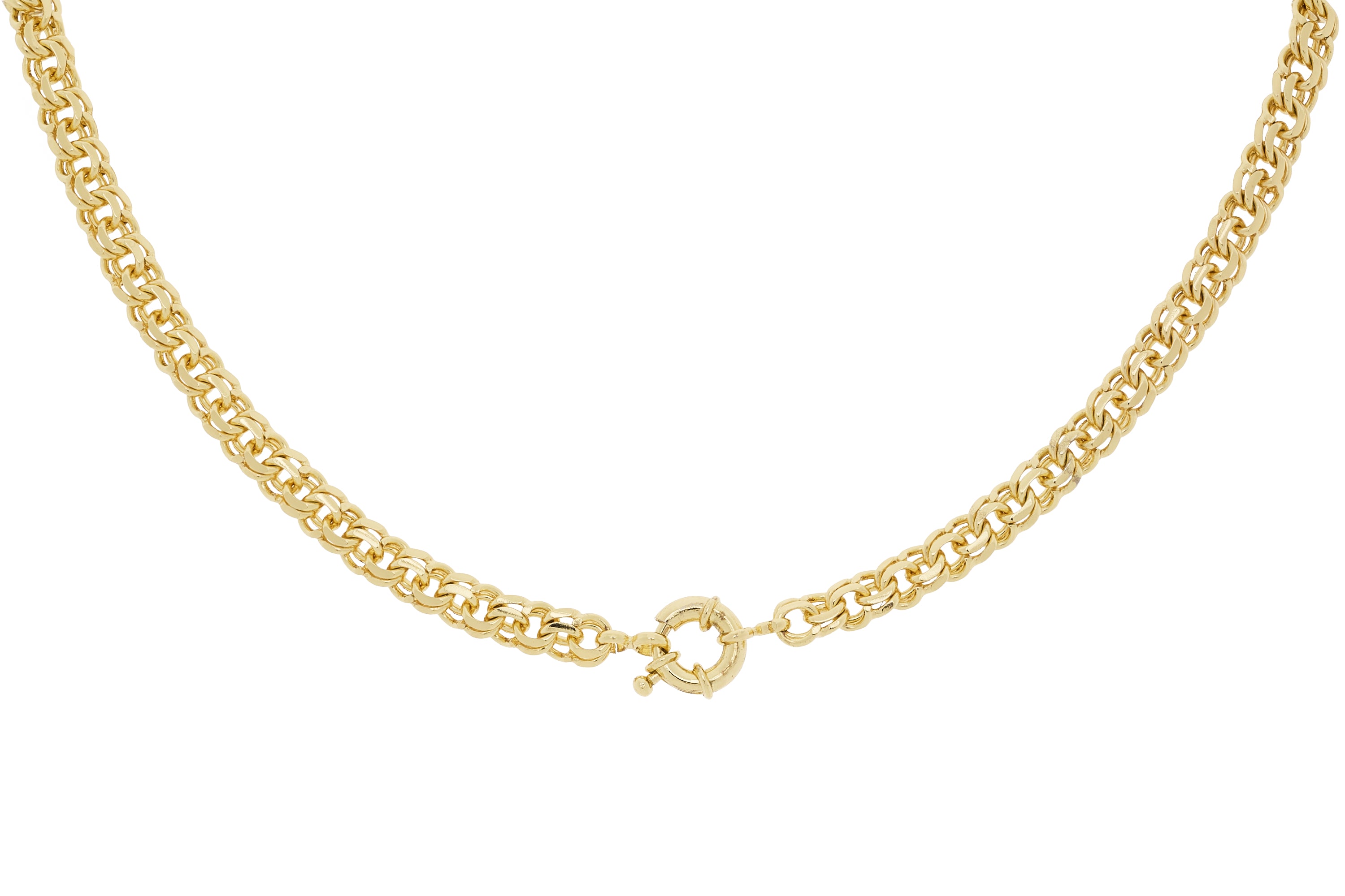 Ishtar Chunky Gold Charm Necklace - #color_gold