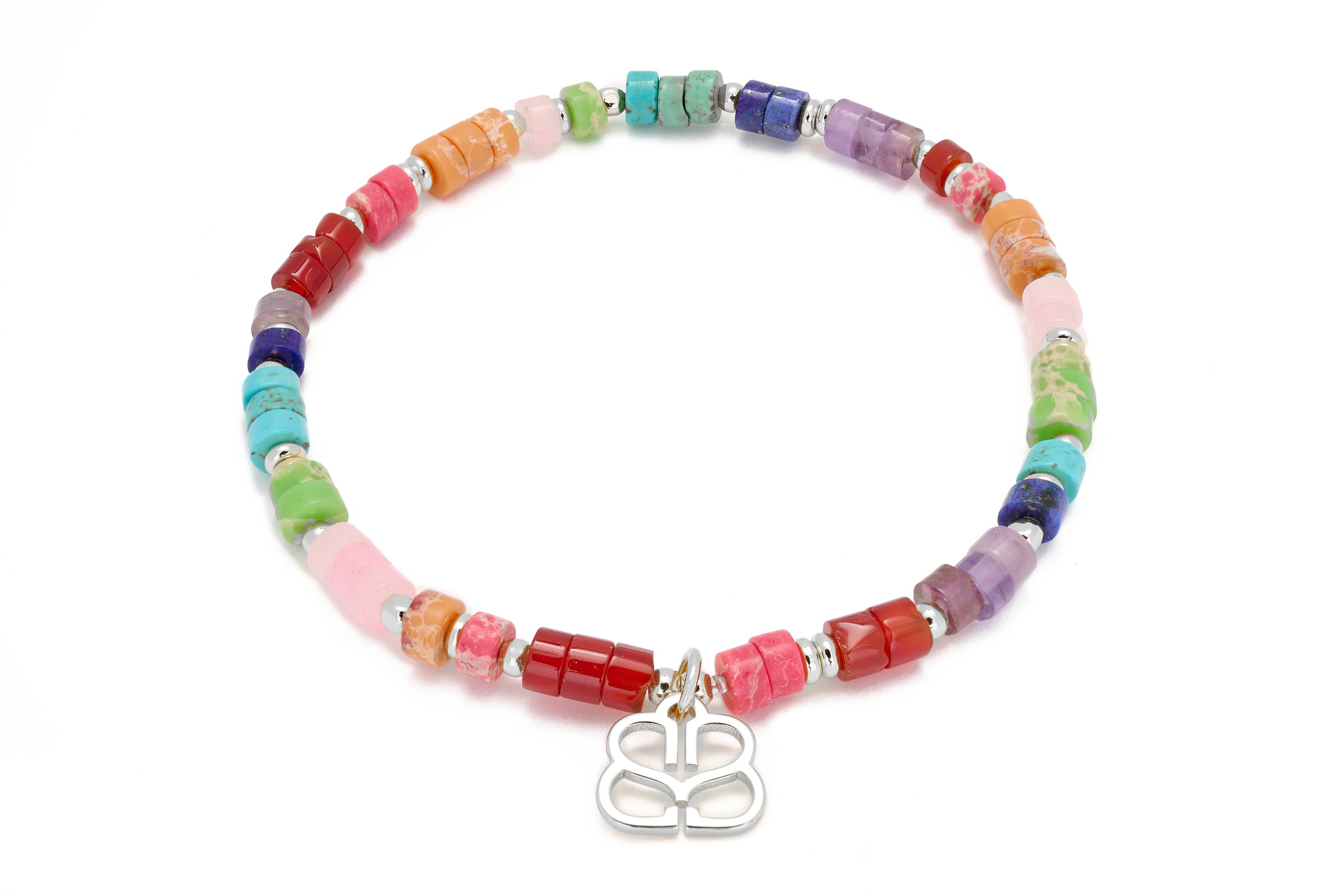 Breeze Multi Gemstone Bracelet#color_silver