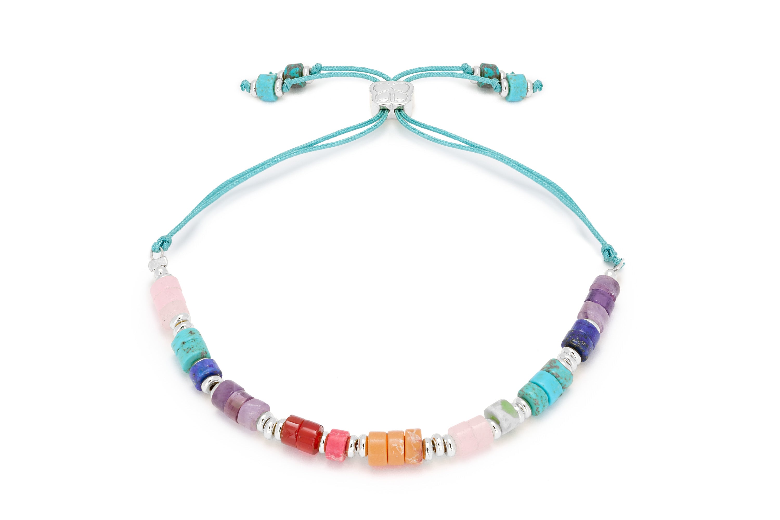 Rayne Multi Silver Gemstone Bracelet - Boho Betty