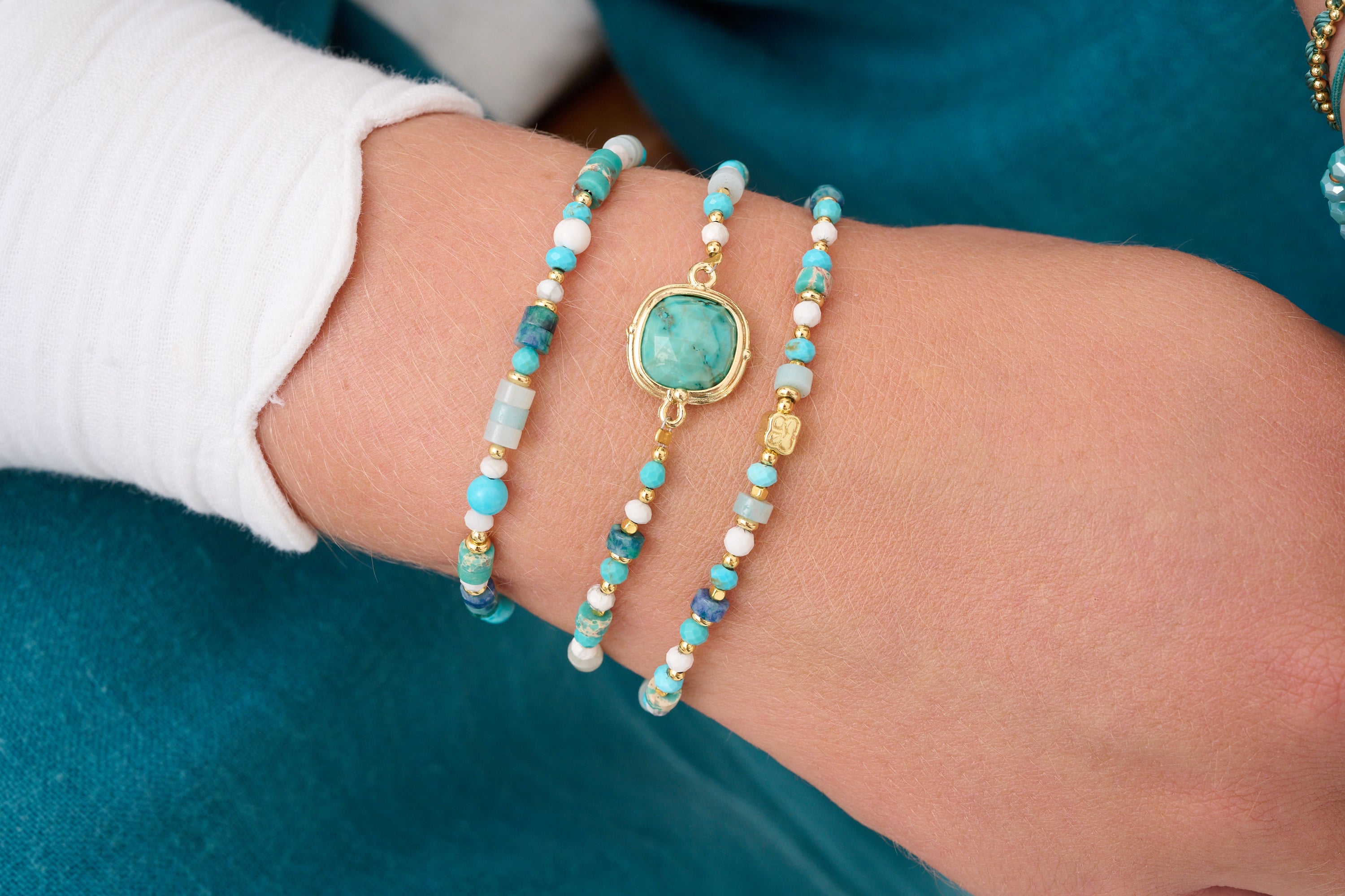 Thasos 3 Layer  Bracelet Stack - Boho Betty