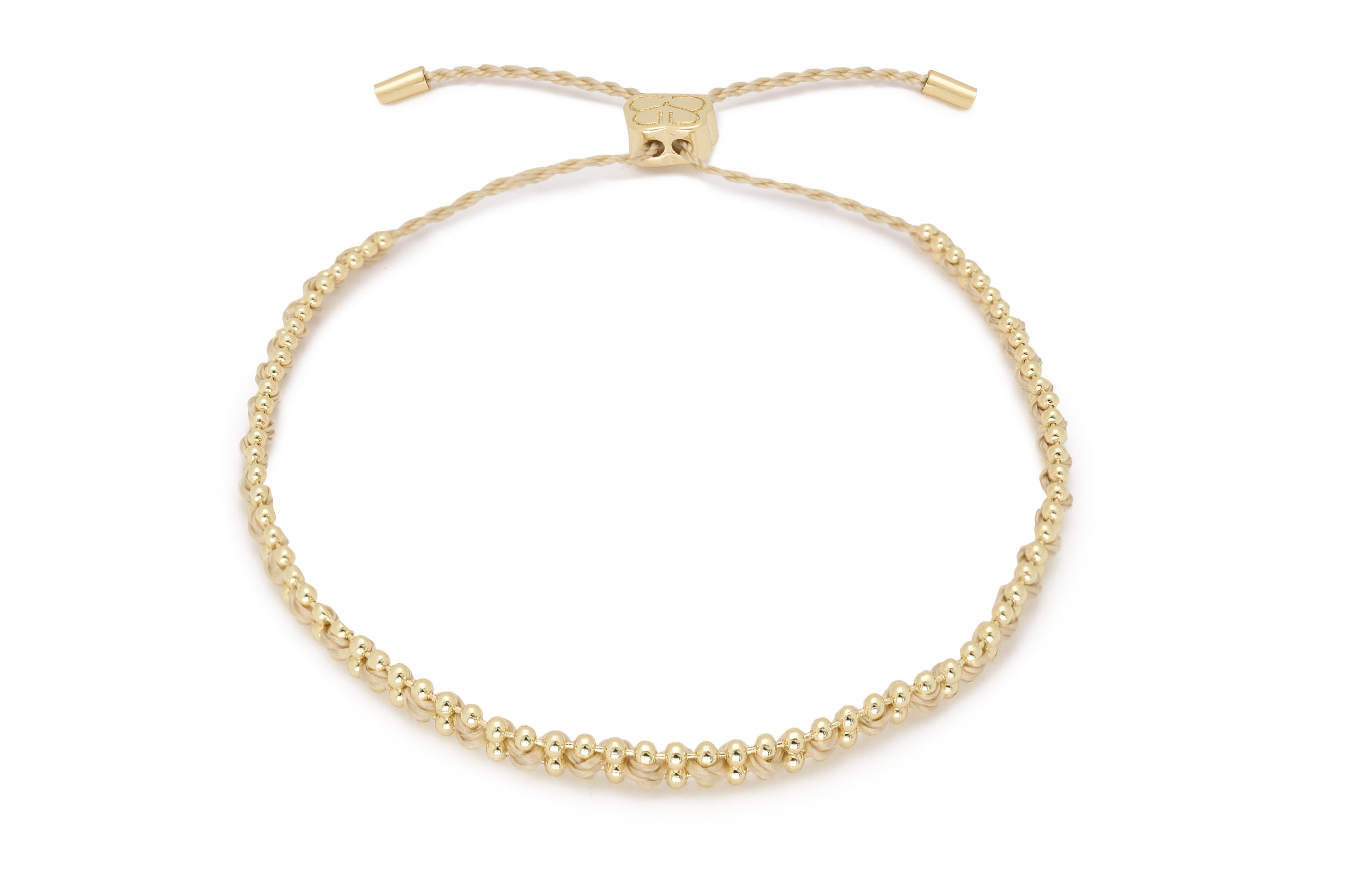 Braid Taupe Gold Bracelet - Boho Betty