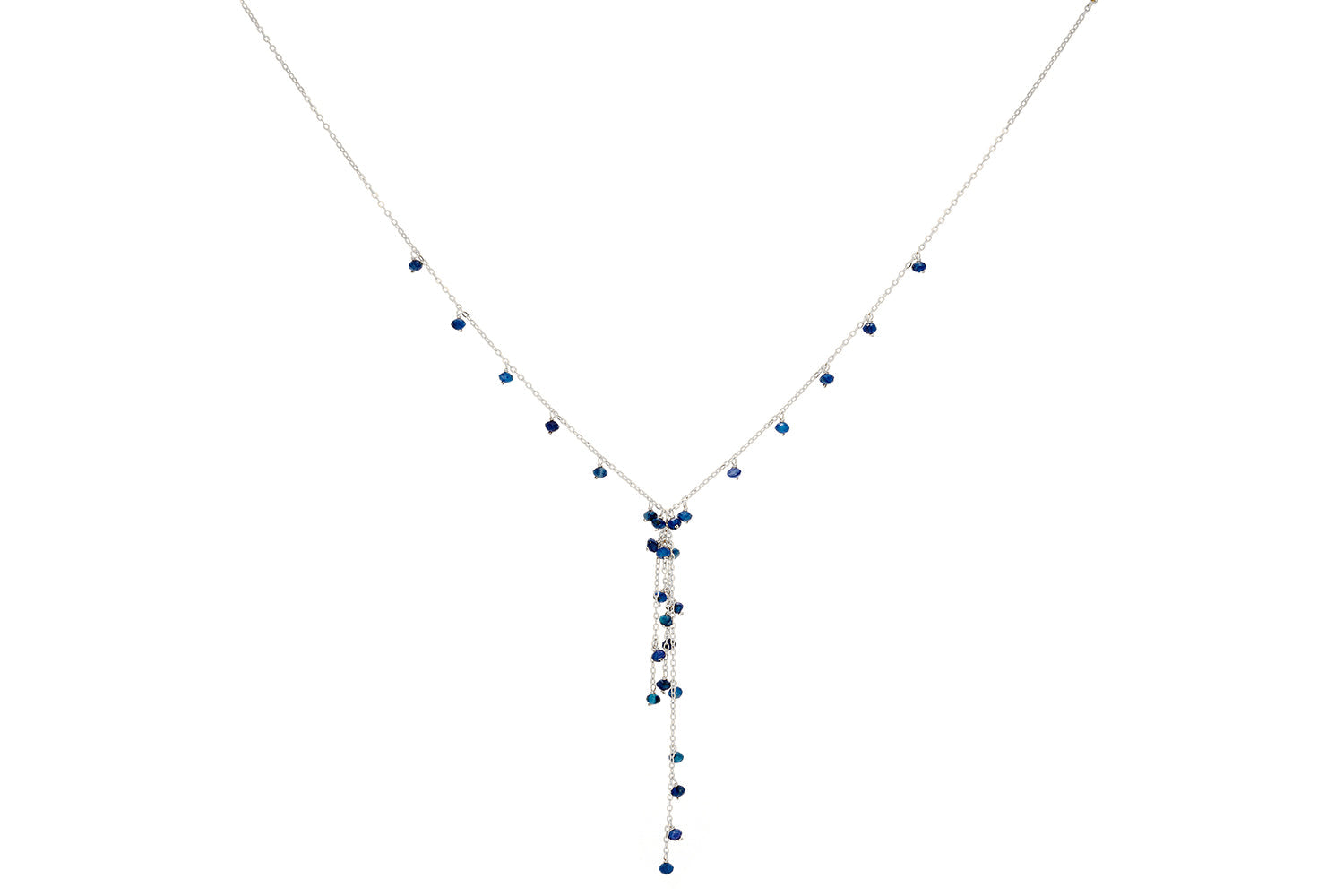 Stunning Ivy Kyanite Lariat necklace to pair with any outfit this spring and bring some well needed sparkle to an outfit!