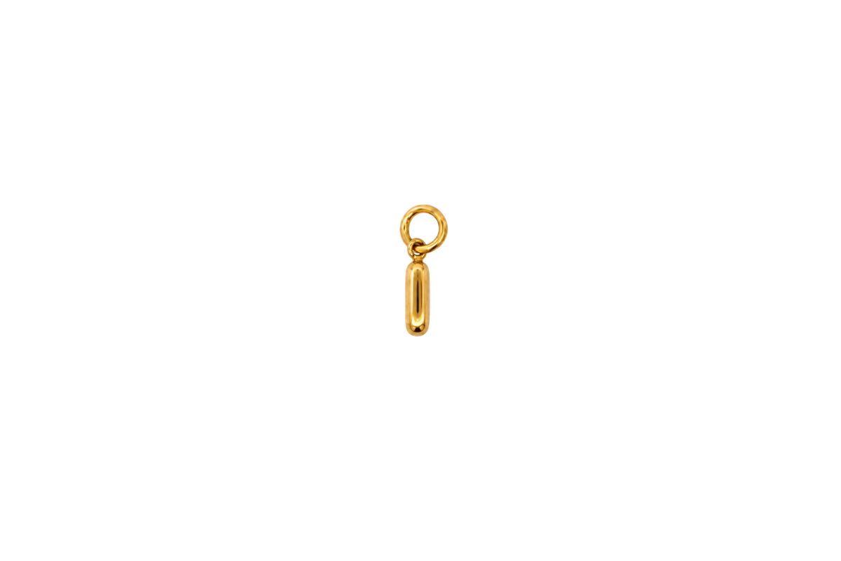 Mina Gold Initial Letter Charm - I