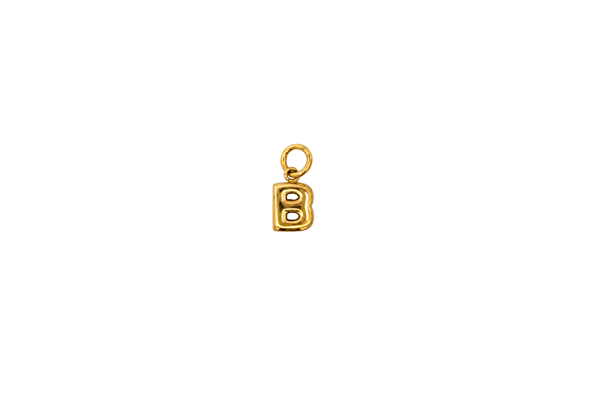 Mina Gold Initial Letter Charm - B