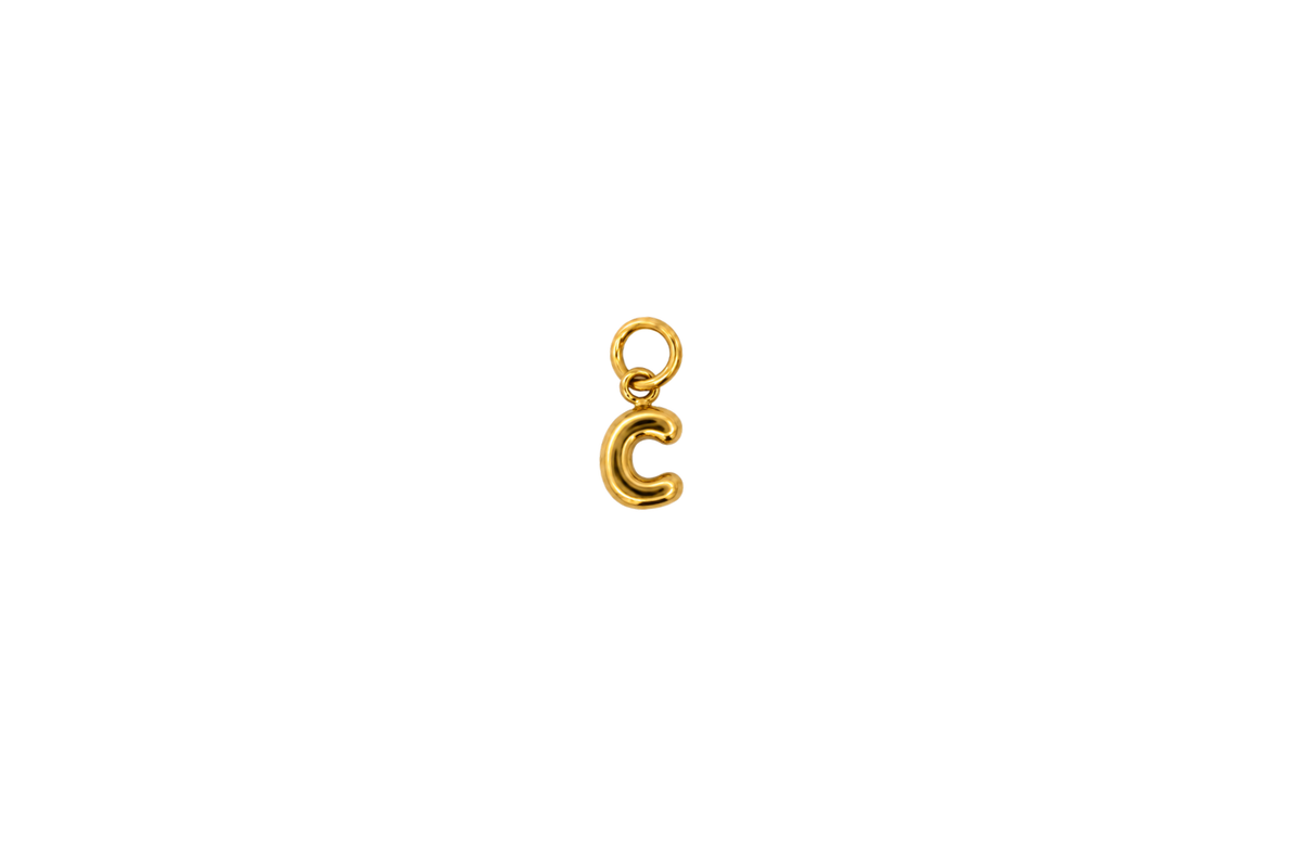 Mina Gold Initial Letter Charm - C