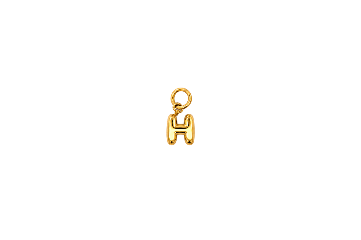 Mina Gold Initial Letter Charm - H