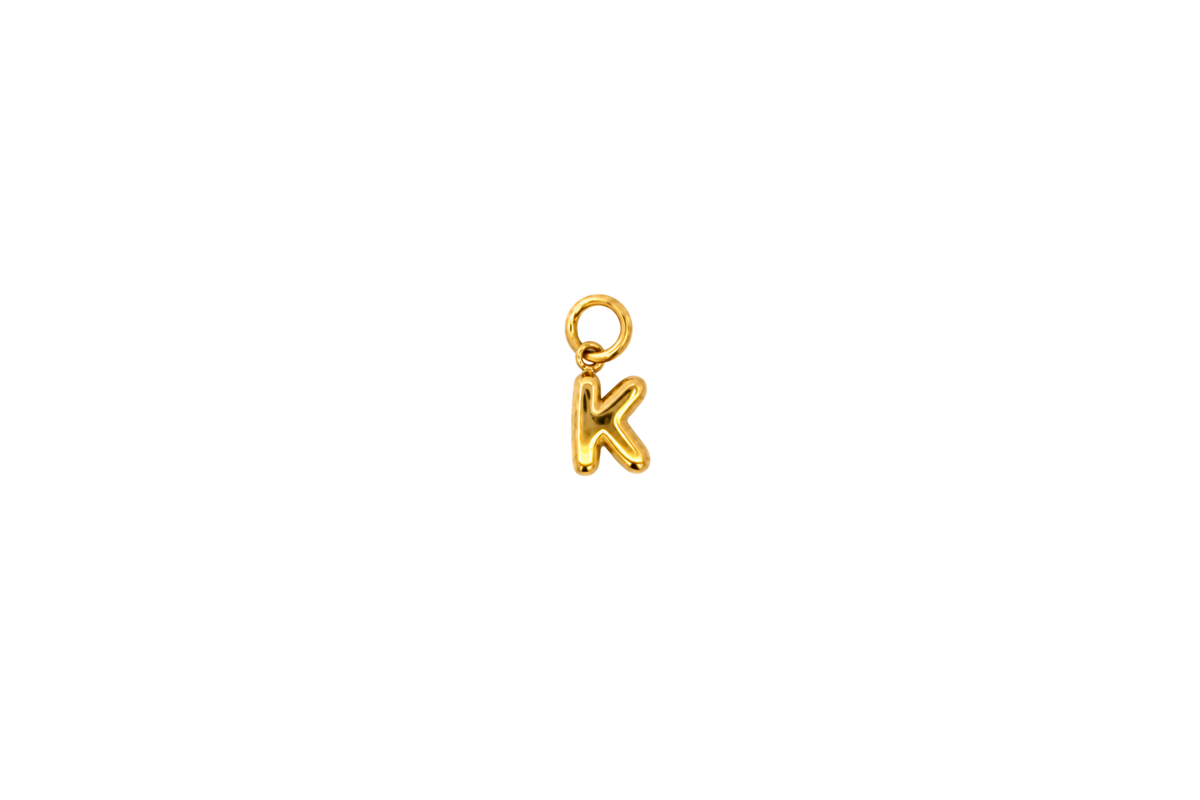 Mina Gold Initial Letter Charm - K