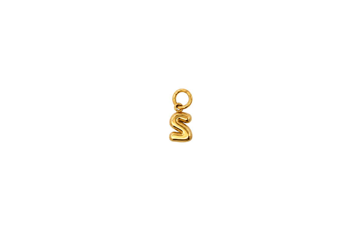 Mina Gold Initial Letter Charm - S