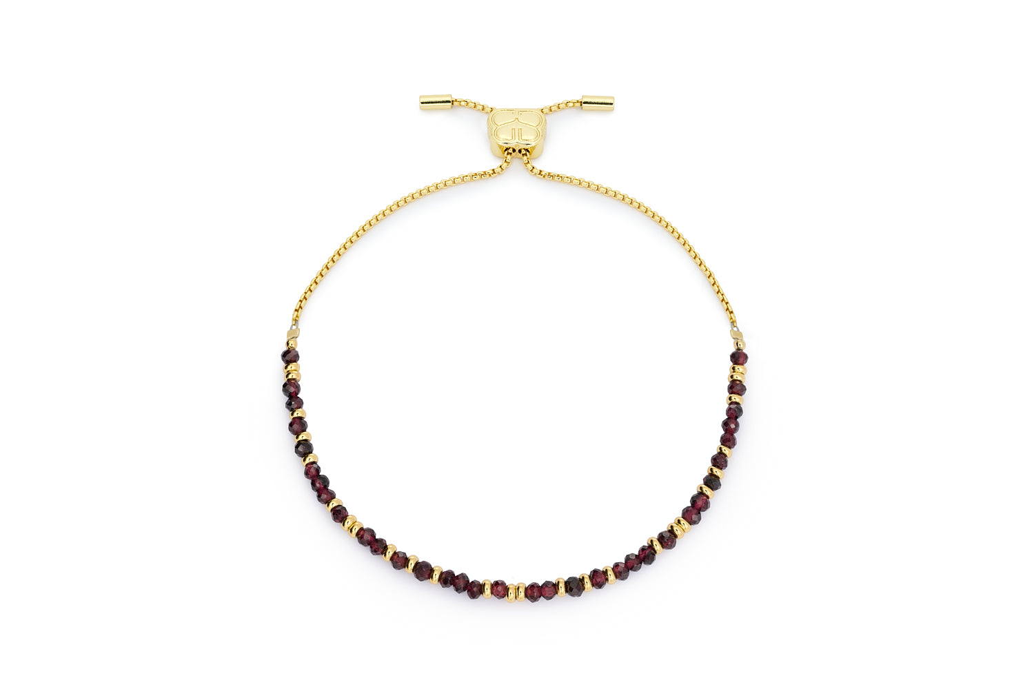 Mystical Garnet & Gold Bead Bracelet - Boho Betty