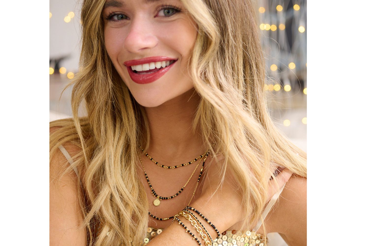 Raven Black Spinel Necklace and Bracelet Set - Boho Betty