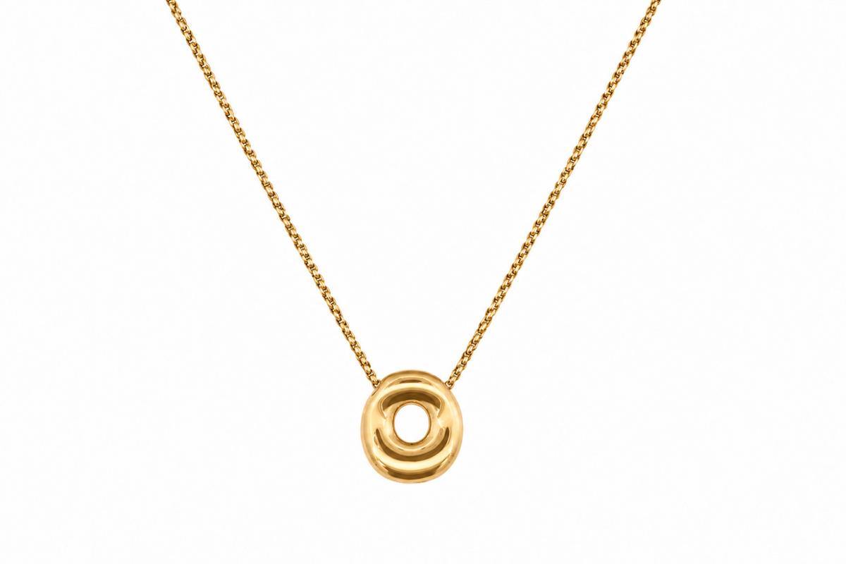 Sola Gold Initial Letter Necklace - O