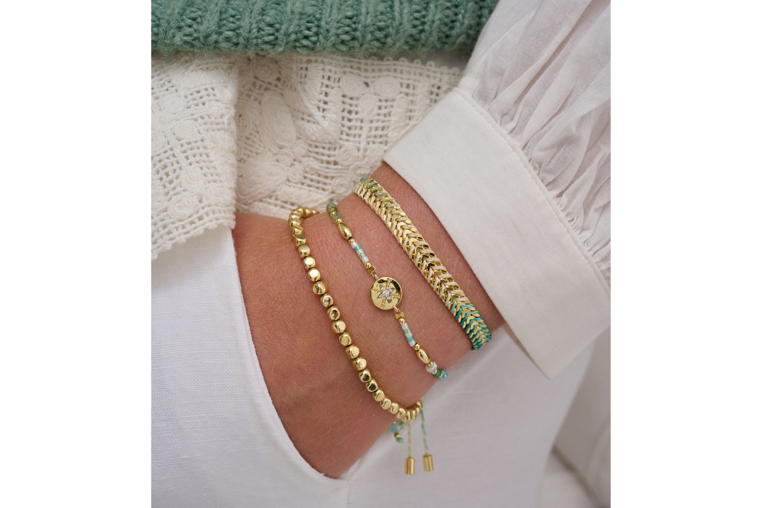 Bergamot 3 Layer  Bracelet Stack - Boho Betty