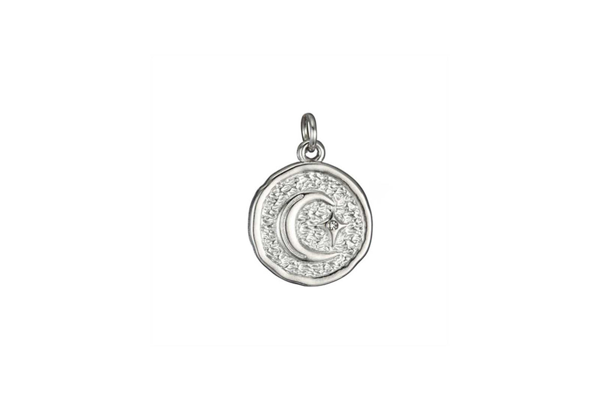 Twila Reversible Sun and Moon Silver Charm