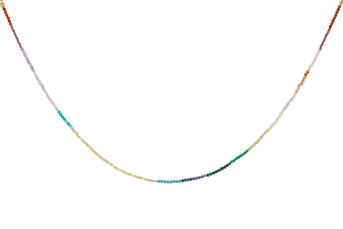 Bia Rainbow Gemstone Bead Necklace