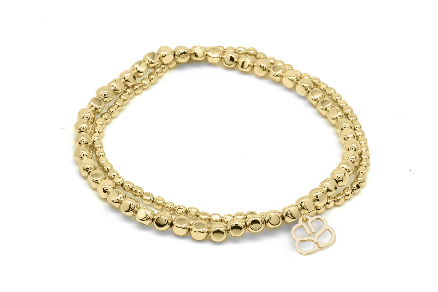 Kamala Minor Gold Stretch Bead Bracelet Set - Boho Betty
