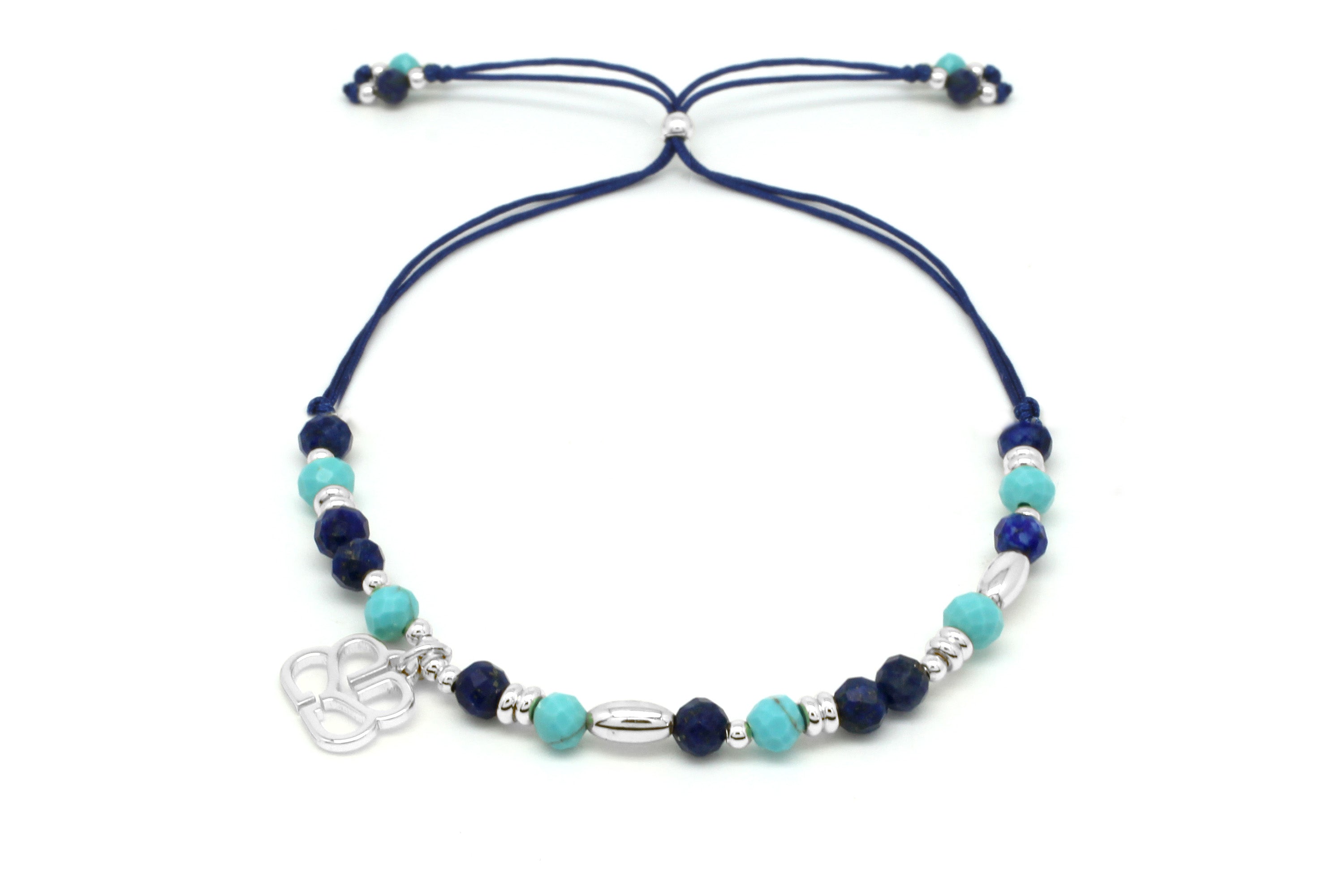 Visible Silver Beaded Bracelet#color_silver