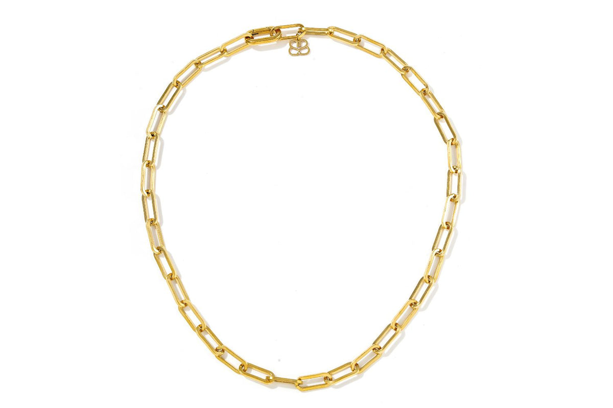 Daphne Gold Chunky Paperclip Chain Necklace