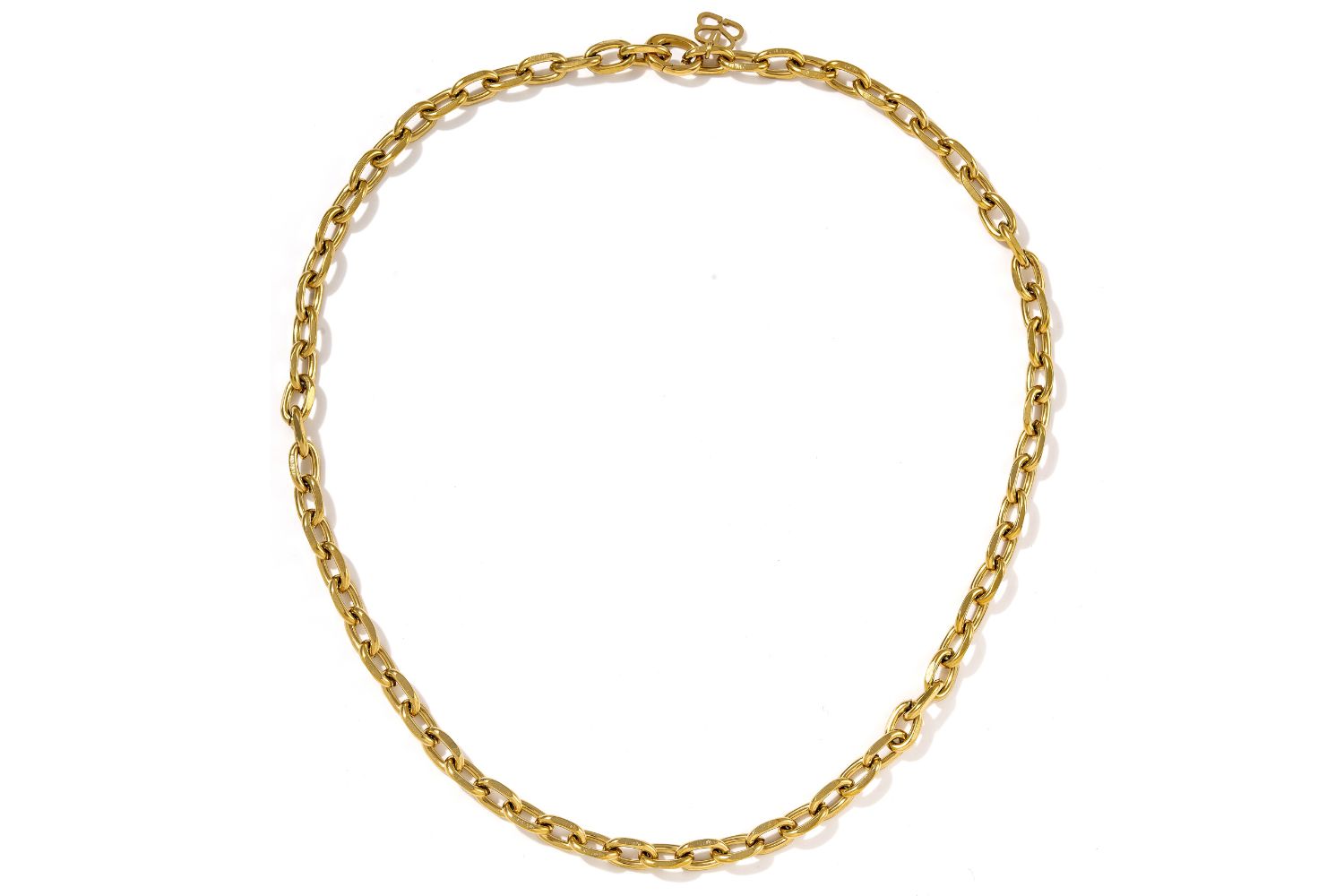 Dione Chunky Oval Chain Necklace in Gold Boho Betty