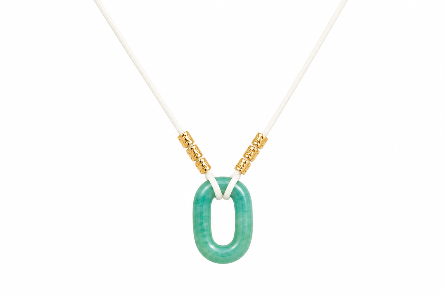 Lazo Green Aventurine Gold Waterproof Pendant Necklace
