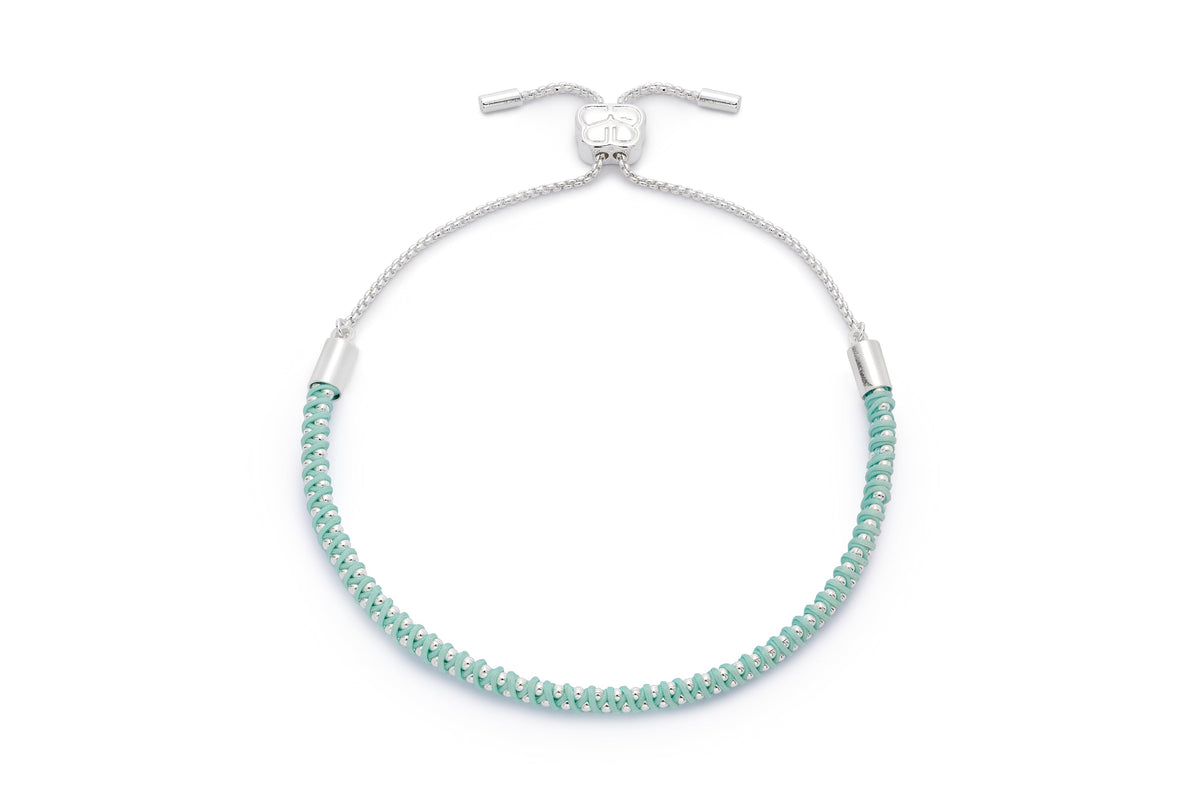 Emelia Silver & Turquoise Braided Bracelet