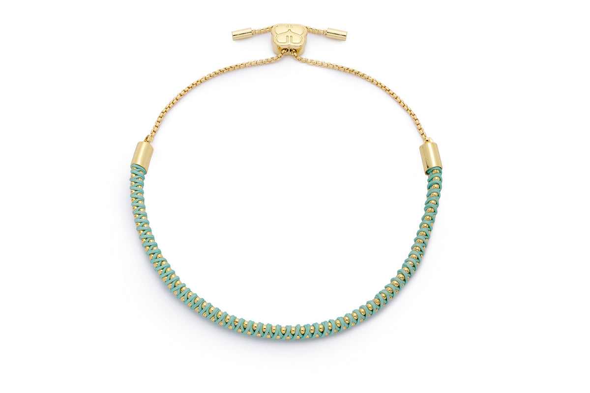 Emelia Turquoise & Gold Braided Bracelet