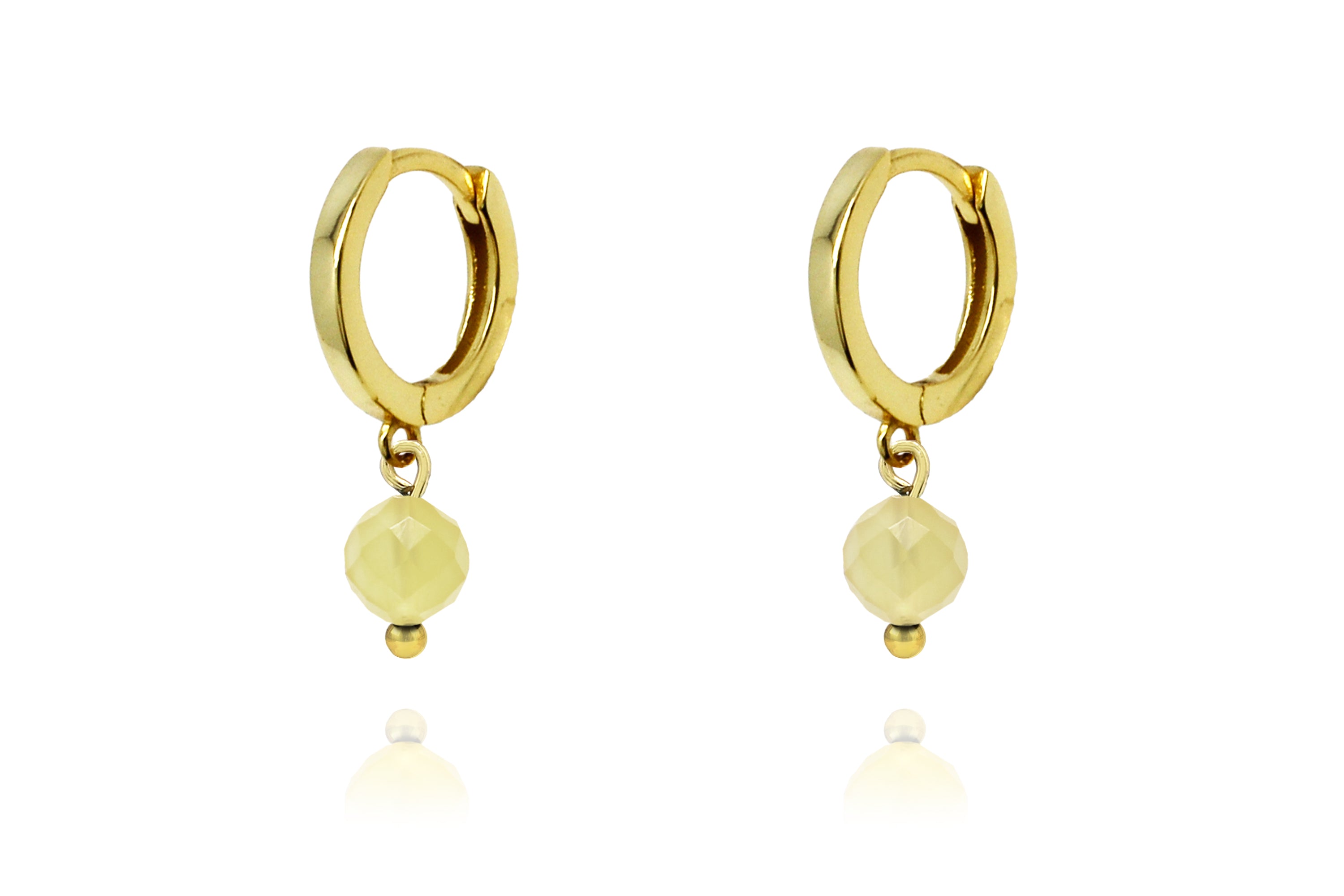 November Birthstone Earrings - Gold & Citrine #color_Gold