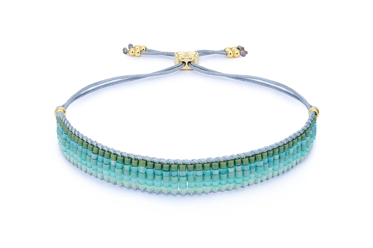 Faye Gold & Turquoise Beaded Bracelet