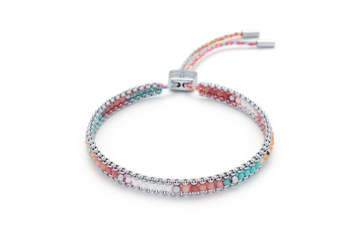 Helaine Candy Silver Friendship Bracelet