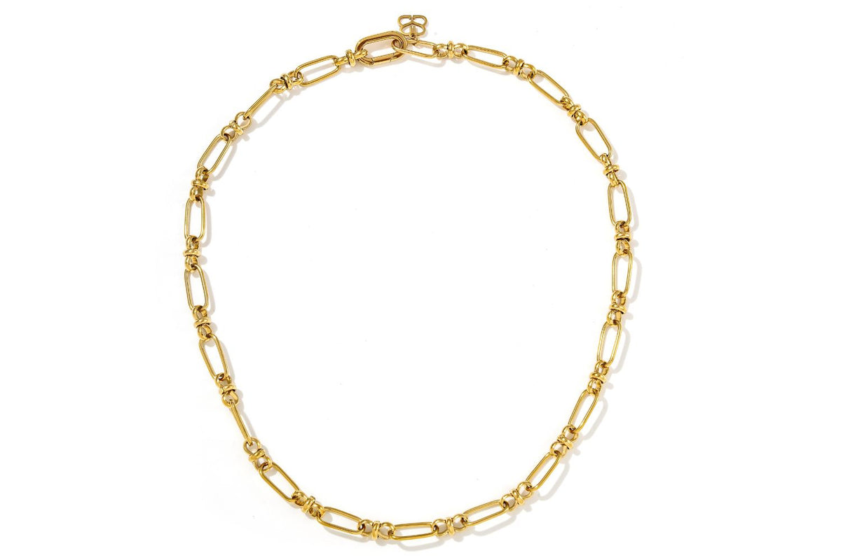 Helia Oval Chain Gold Necklace