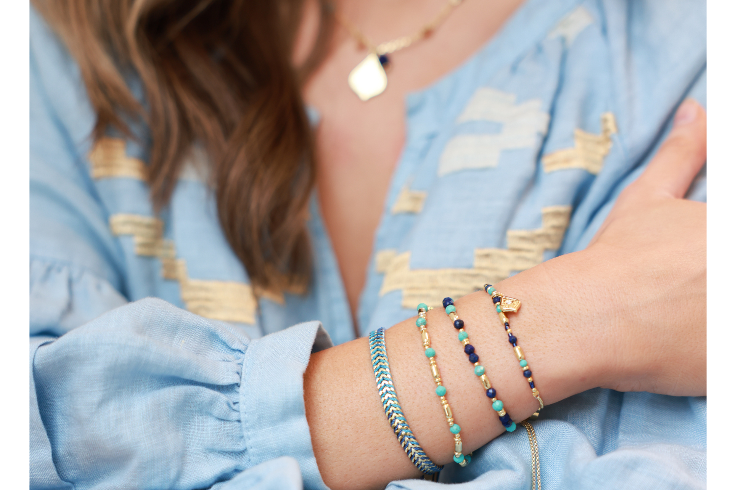 Illume Gemstone Bracelet & Earring Gift Set - Boho Betty