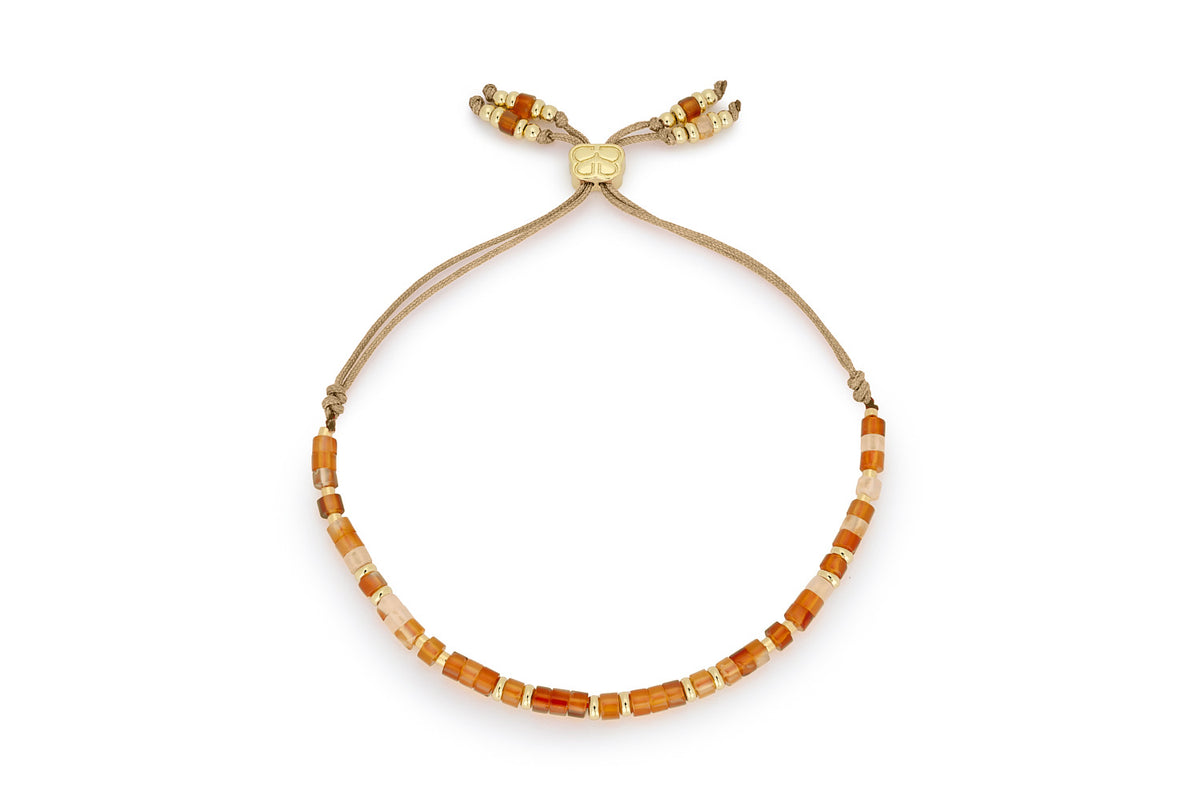 Liv Red Agate Gold Bracelet