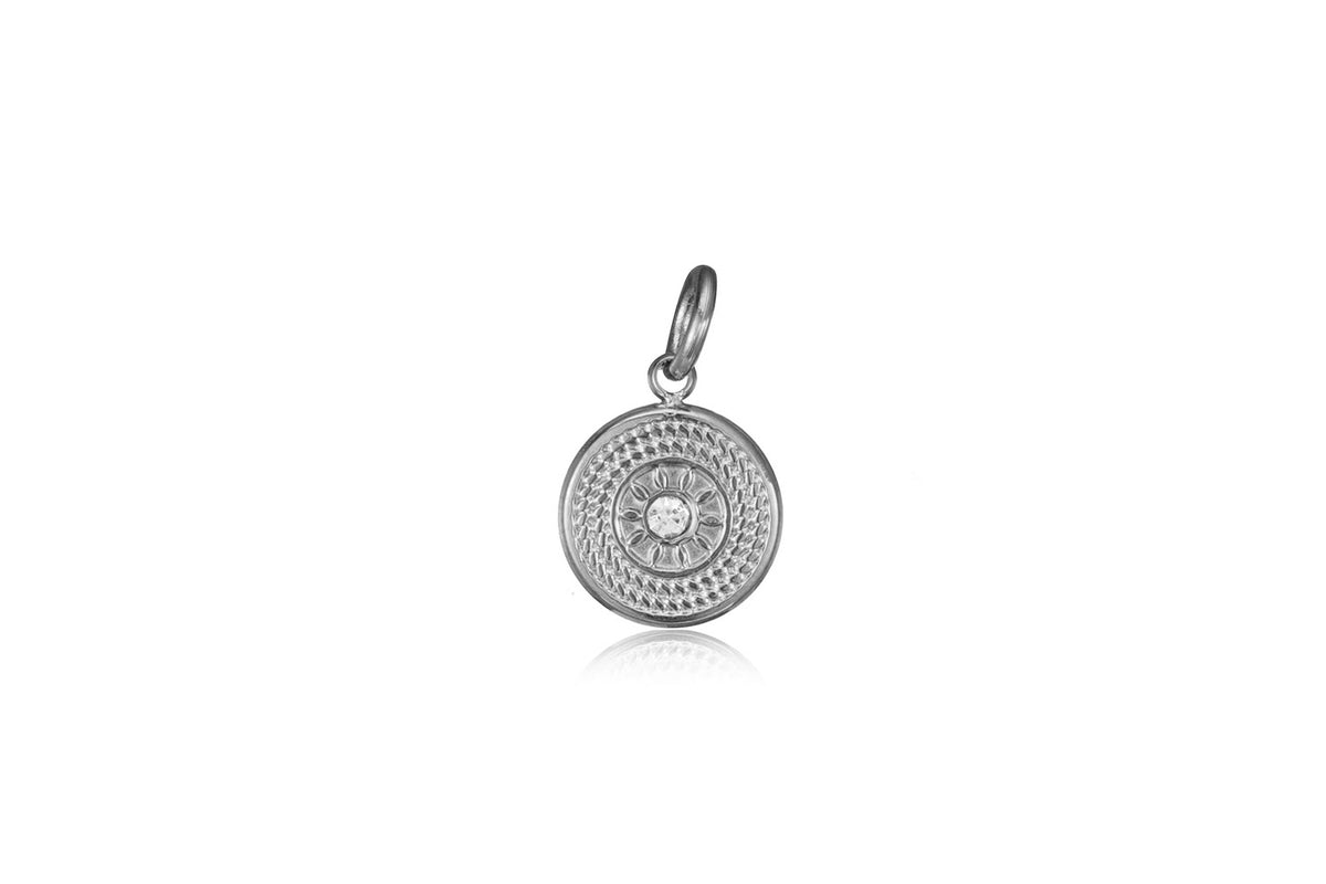 Lucia Sun Compass Waterproof Silver Charm
