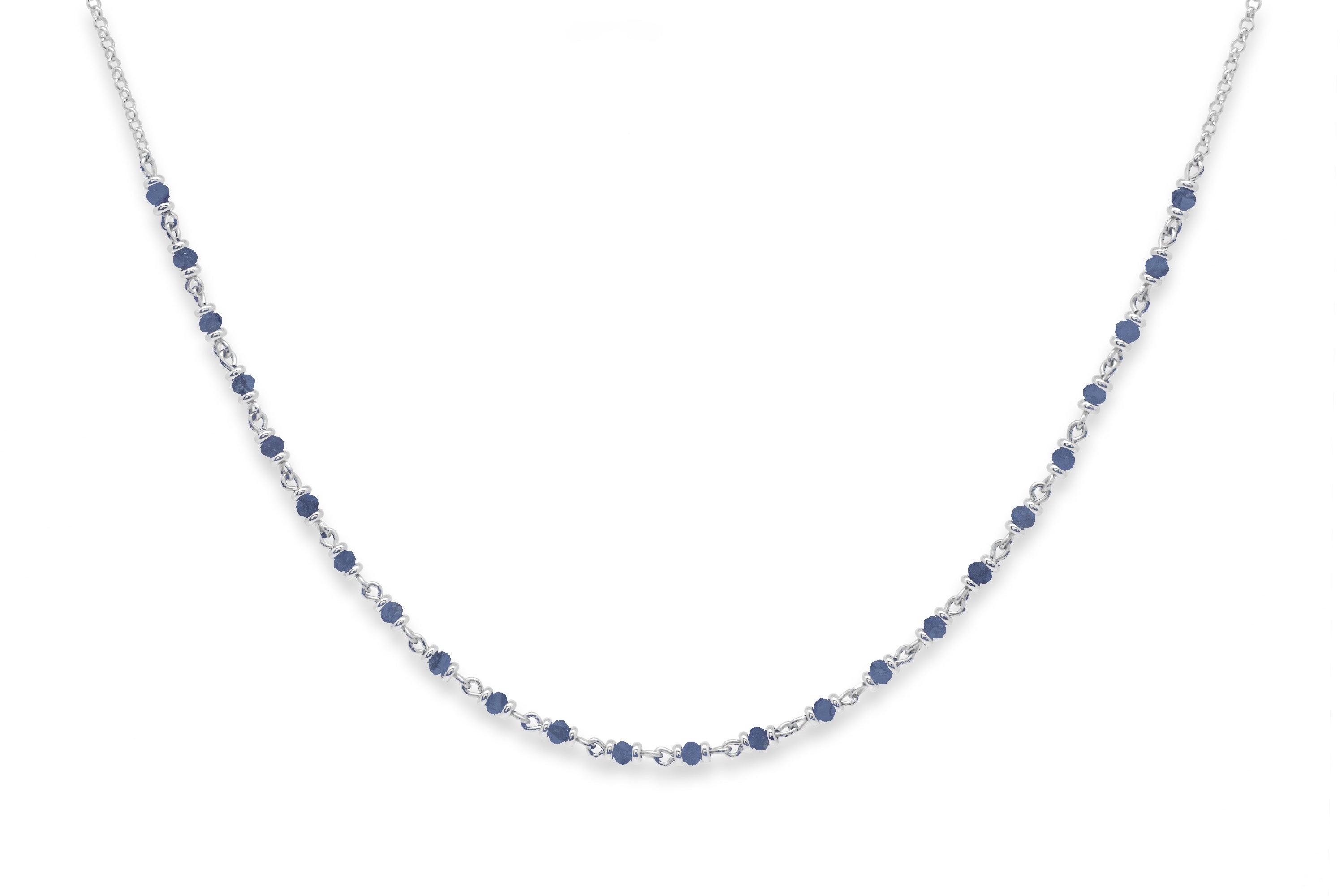 Panacea Iolite Silver Gemstone Necklace #color_silver
