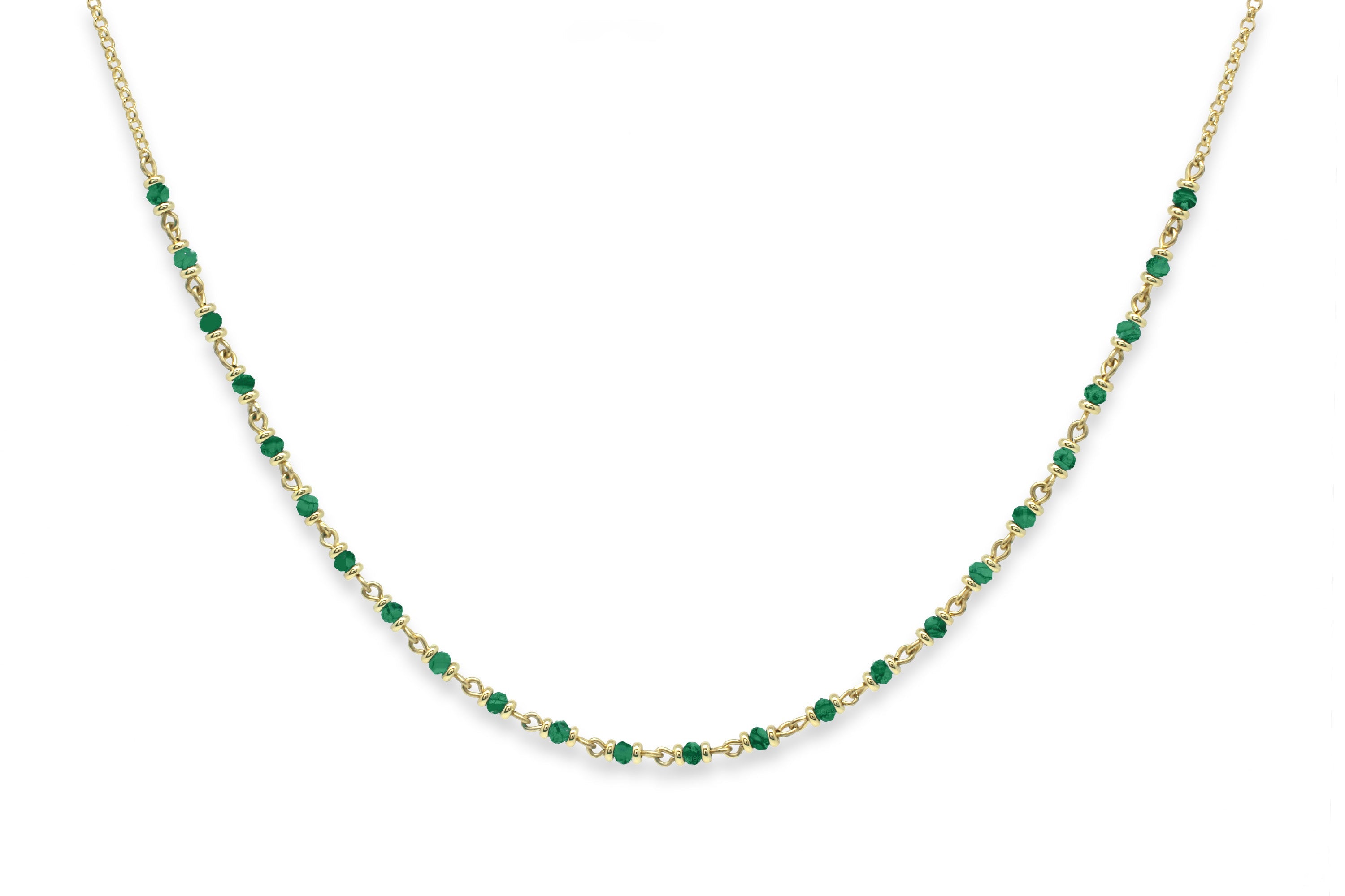 Panacea Malachite Gold Gemstone Necklace #color_Malachite