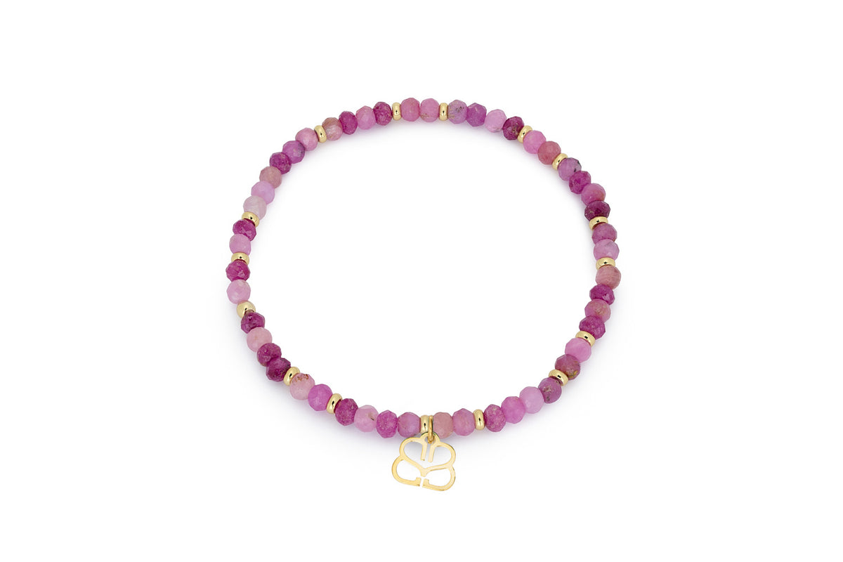 Rue Gold & Ruby Bead Bracelet