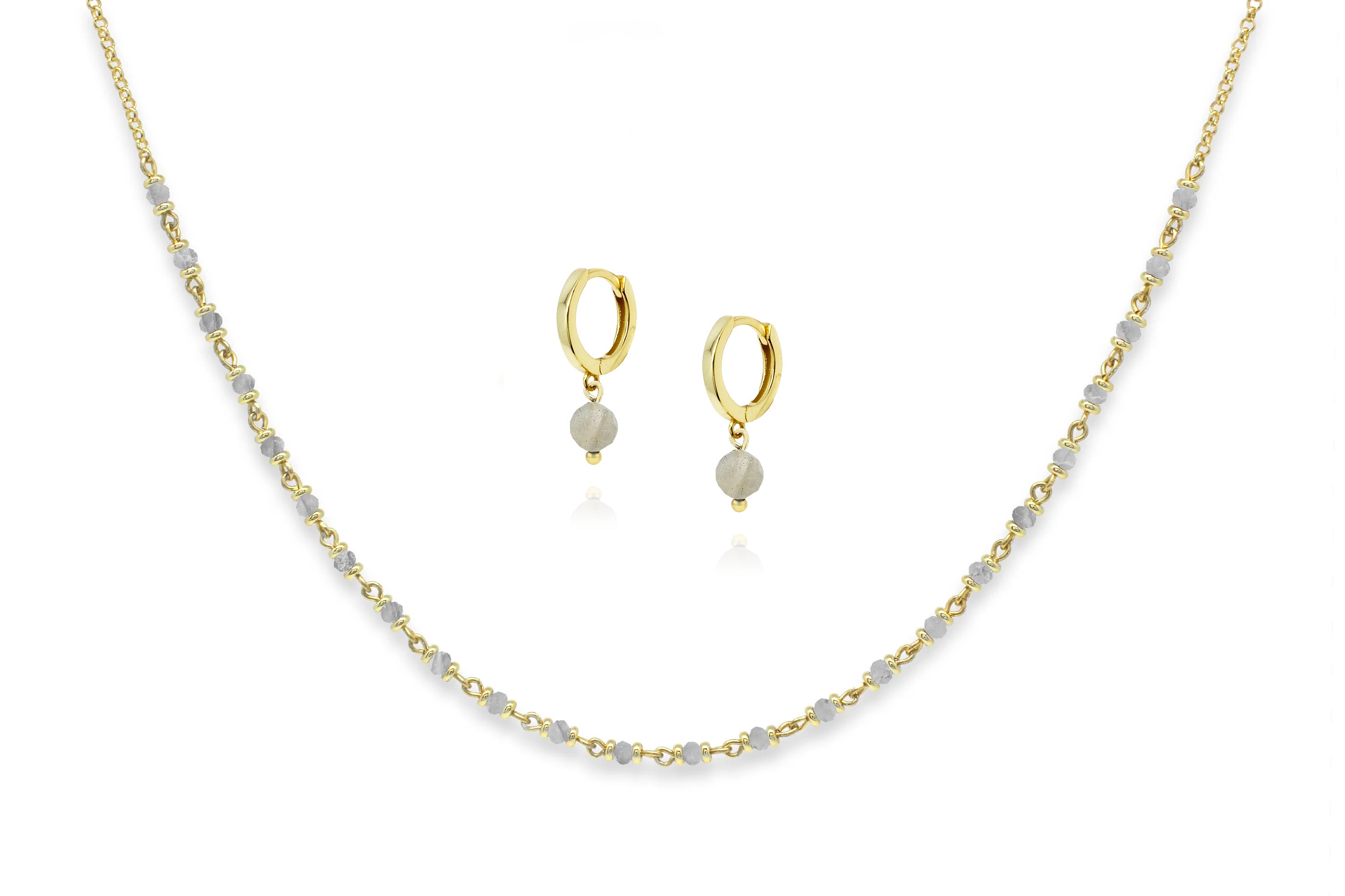 Panacea Gold Necklace & Earring Gift Set - Boho Betty