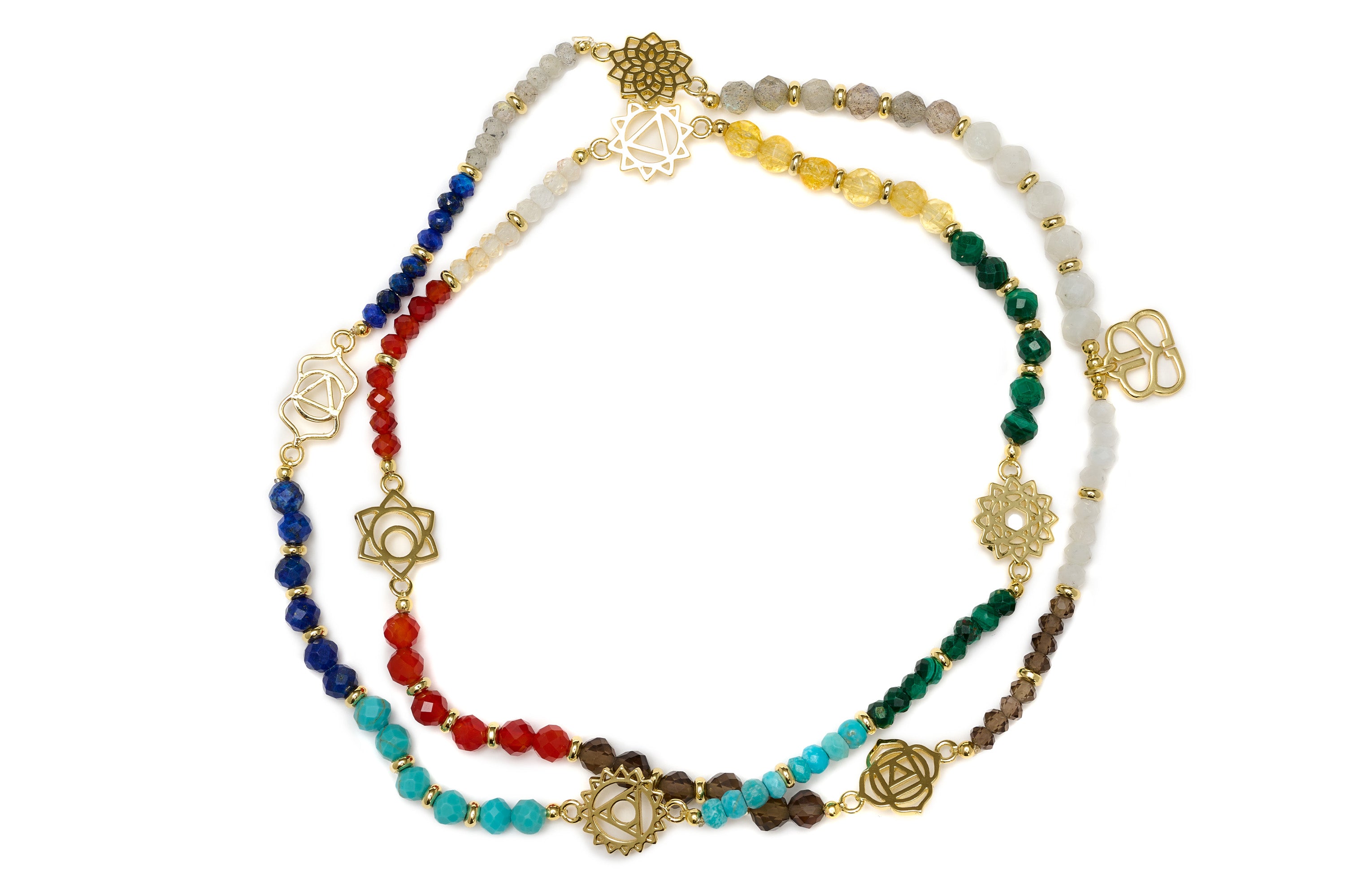 Sphere 2 Way Necklace/Bracelet Gold Multi - Boho Betty