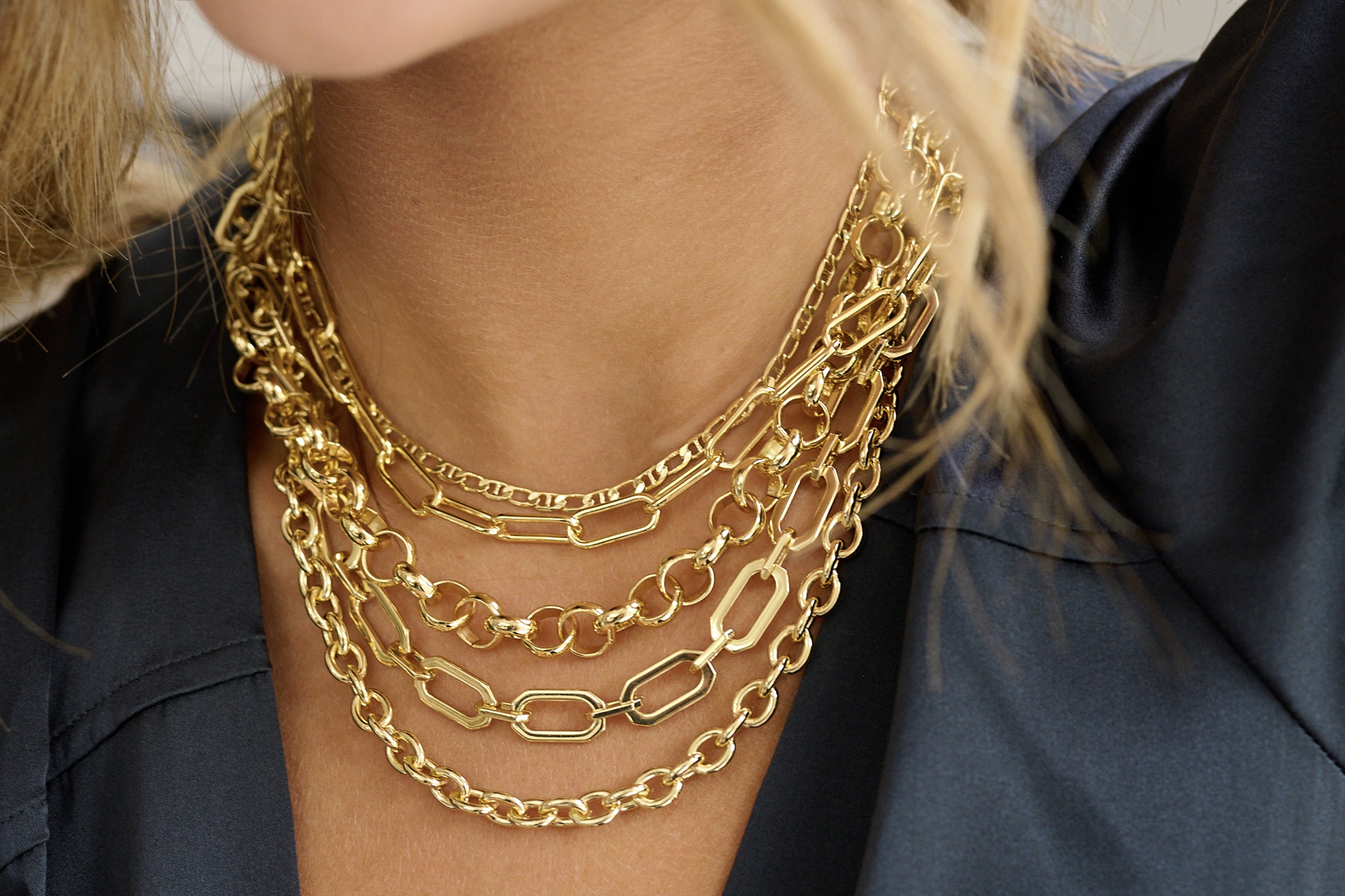 Sobek Gold Link Chain Necklace - Boho Betty