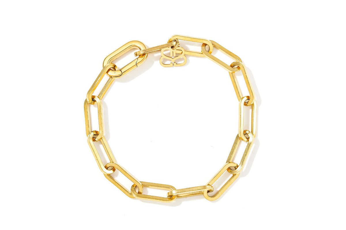 Xanthe Gold Chunky Paperclip Chain Bracelet