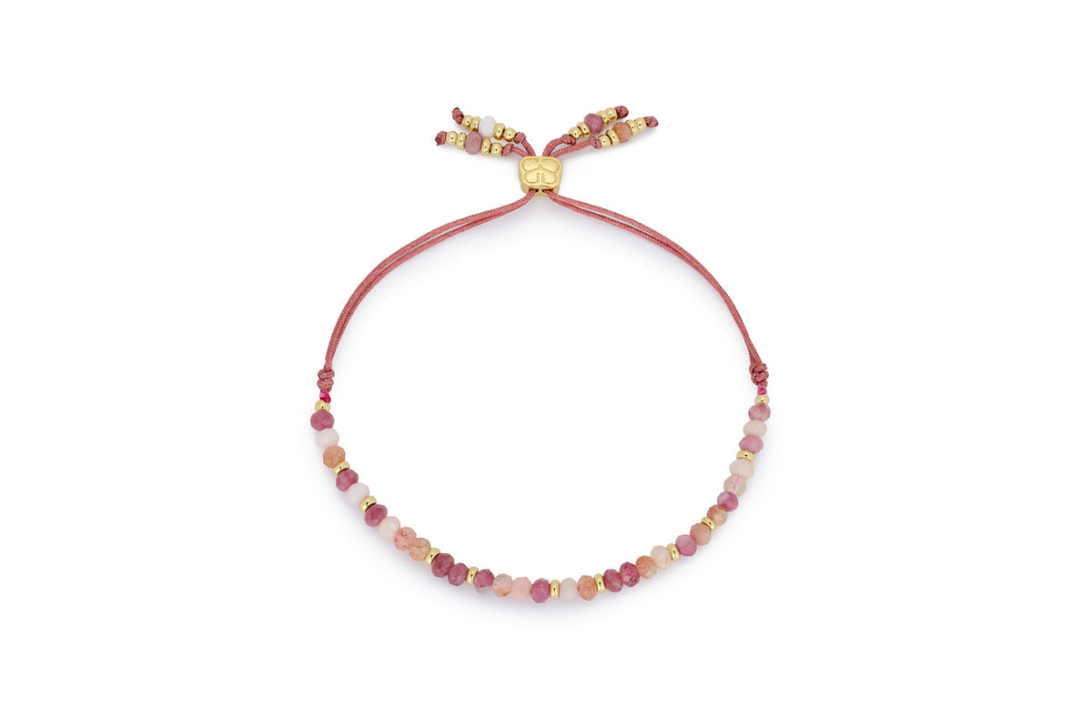 Yarrow Gold Pink Tourmaline Mix Friendship Bracelet