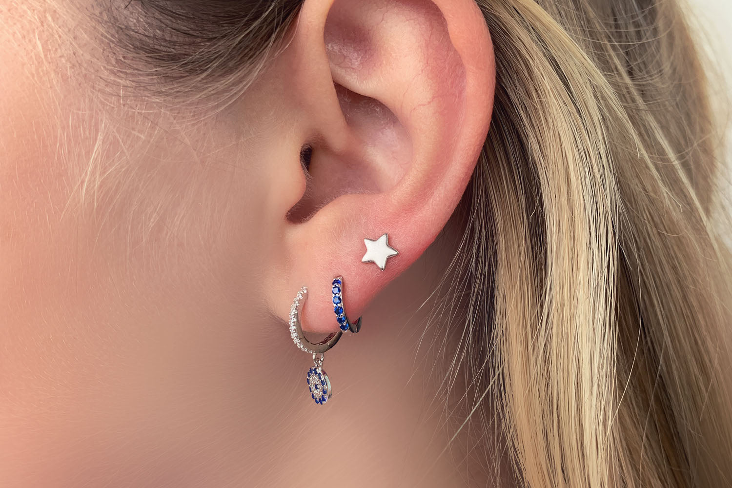 Balan Silver CZ Drop Huggies - Boho Betty