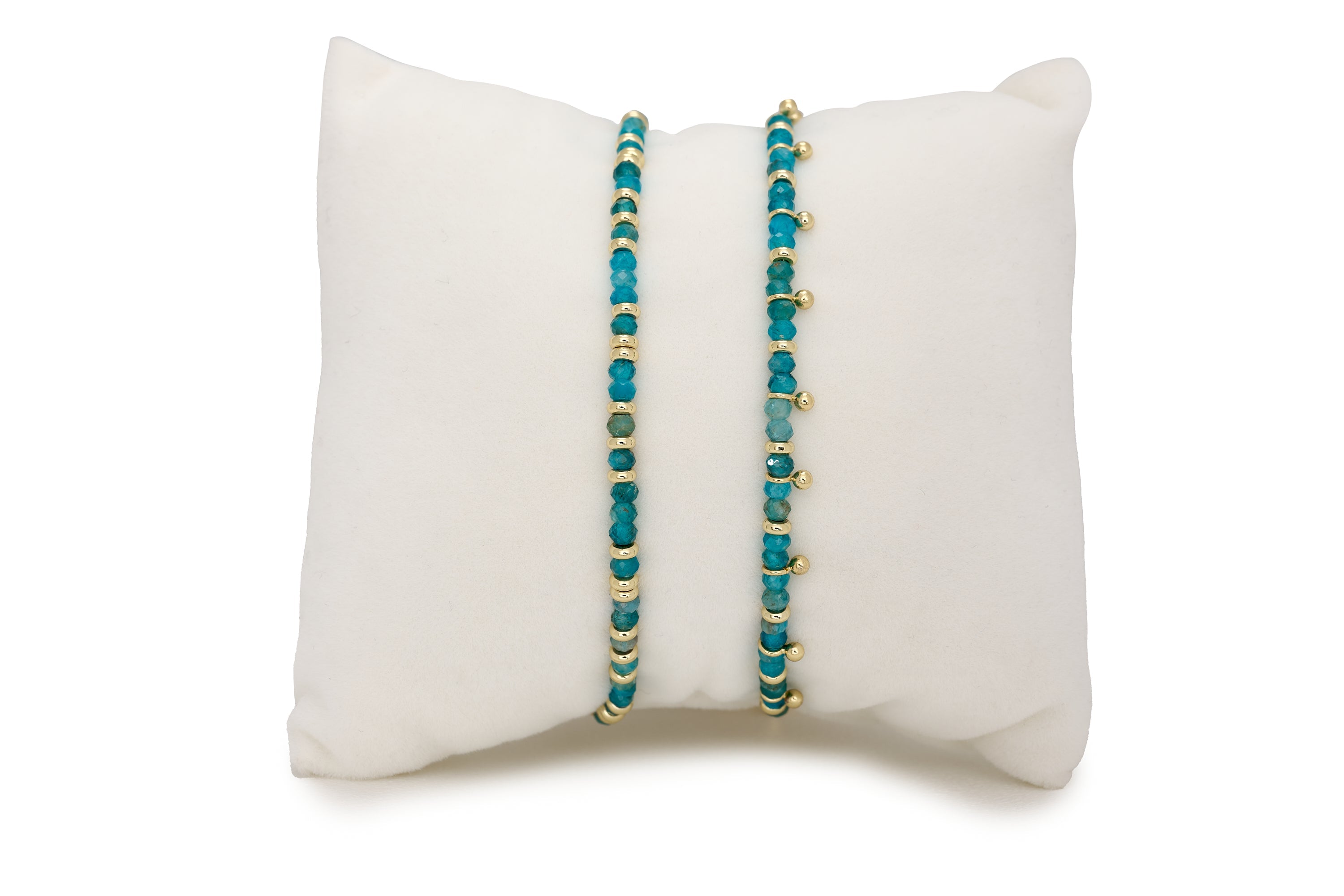 Serenity Apatite Bracelet Stack - Boho Betty #color_Gold