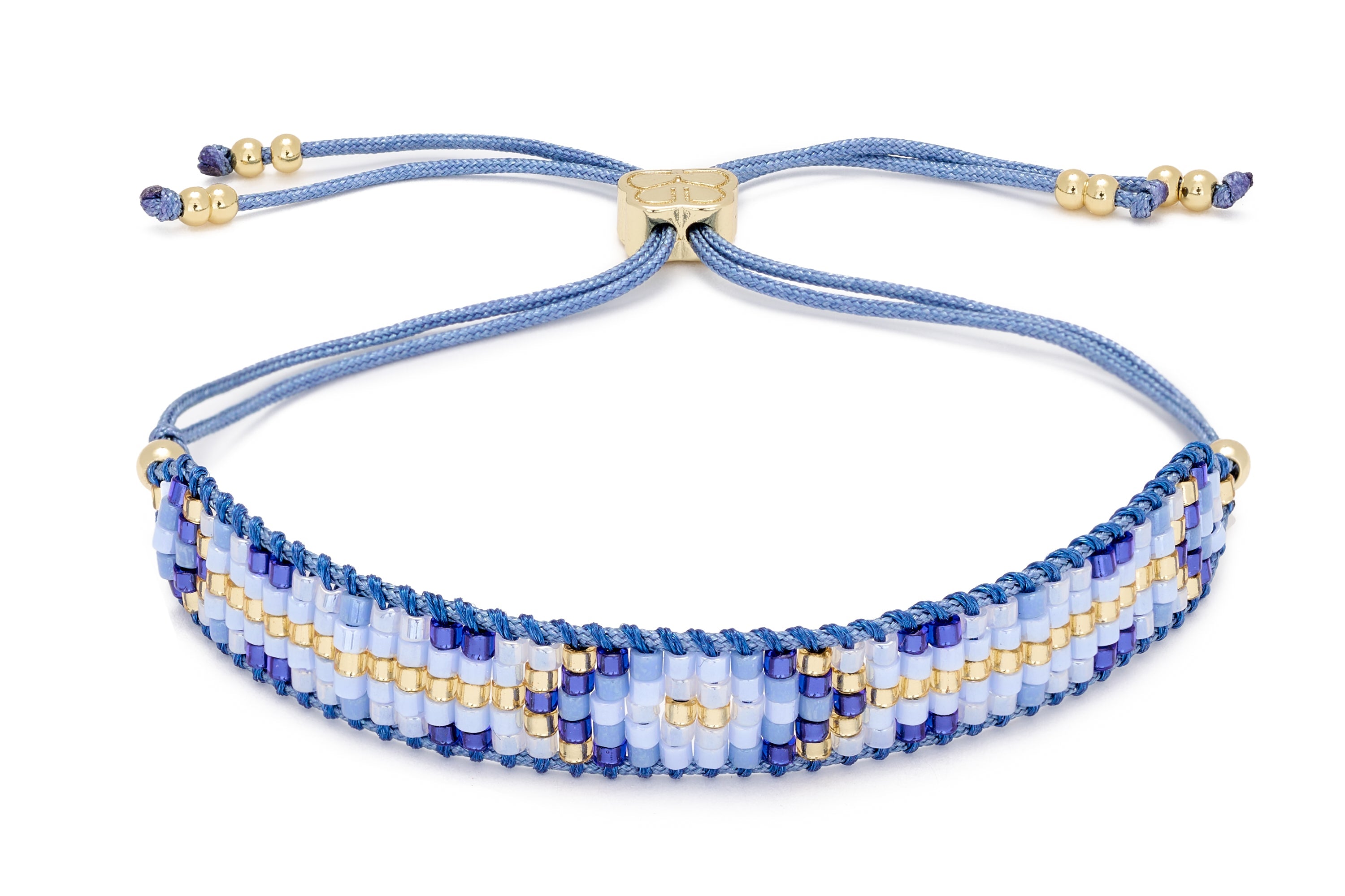 Fantasy Blue Friendship Beaded Gold Bracelet - Boho Betty