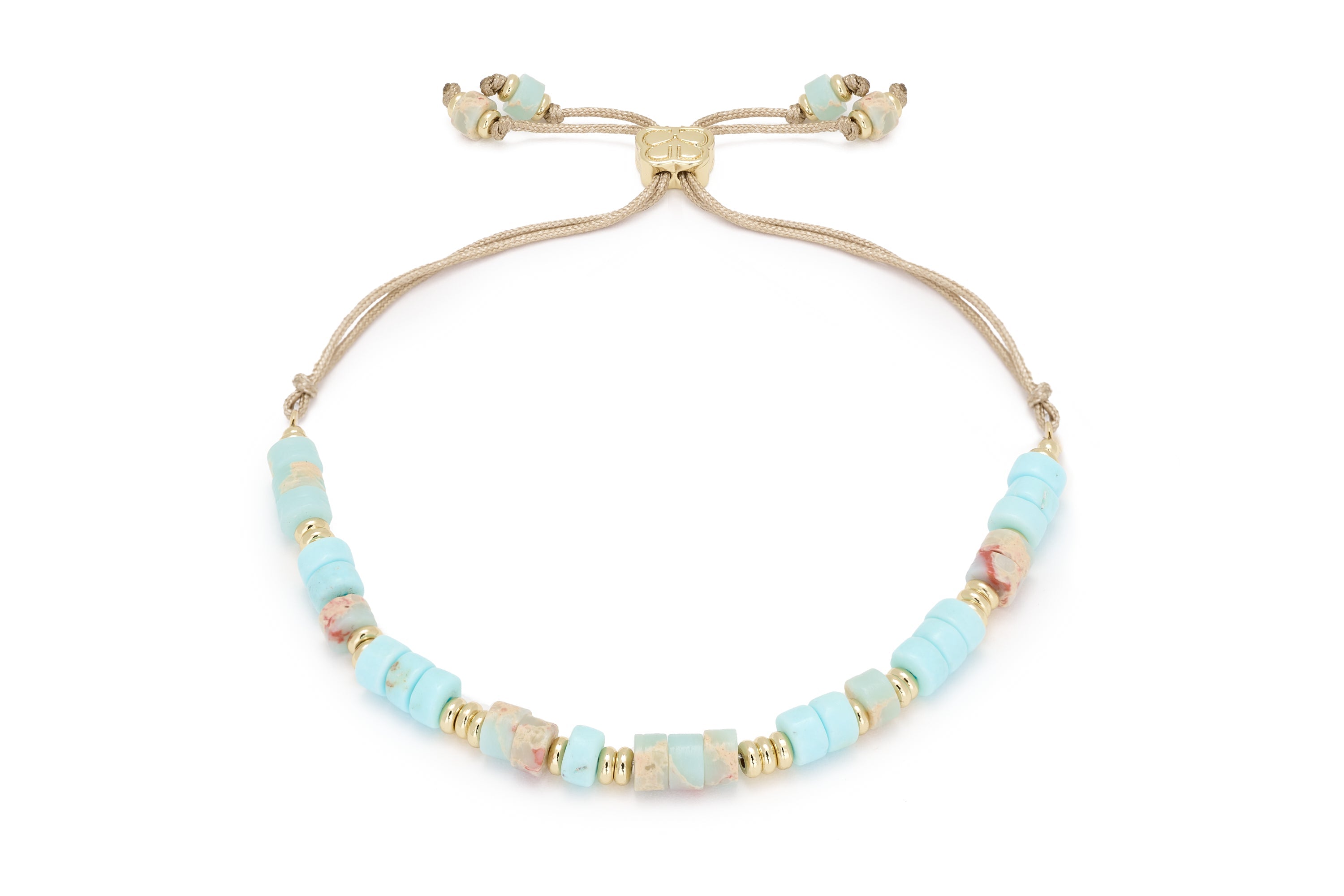 Rayne Aqua Gold Gemstone Bracelet - Boho Betty