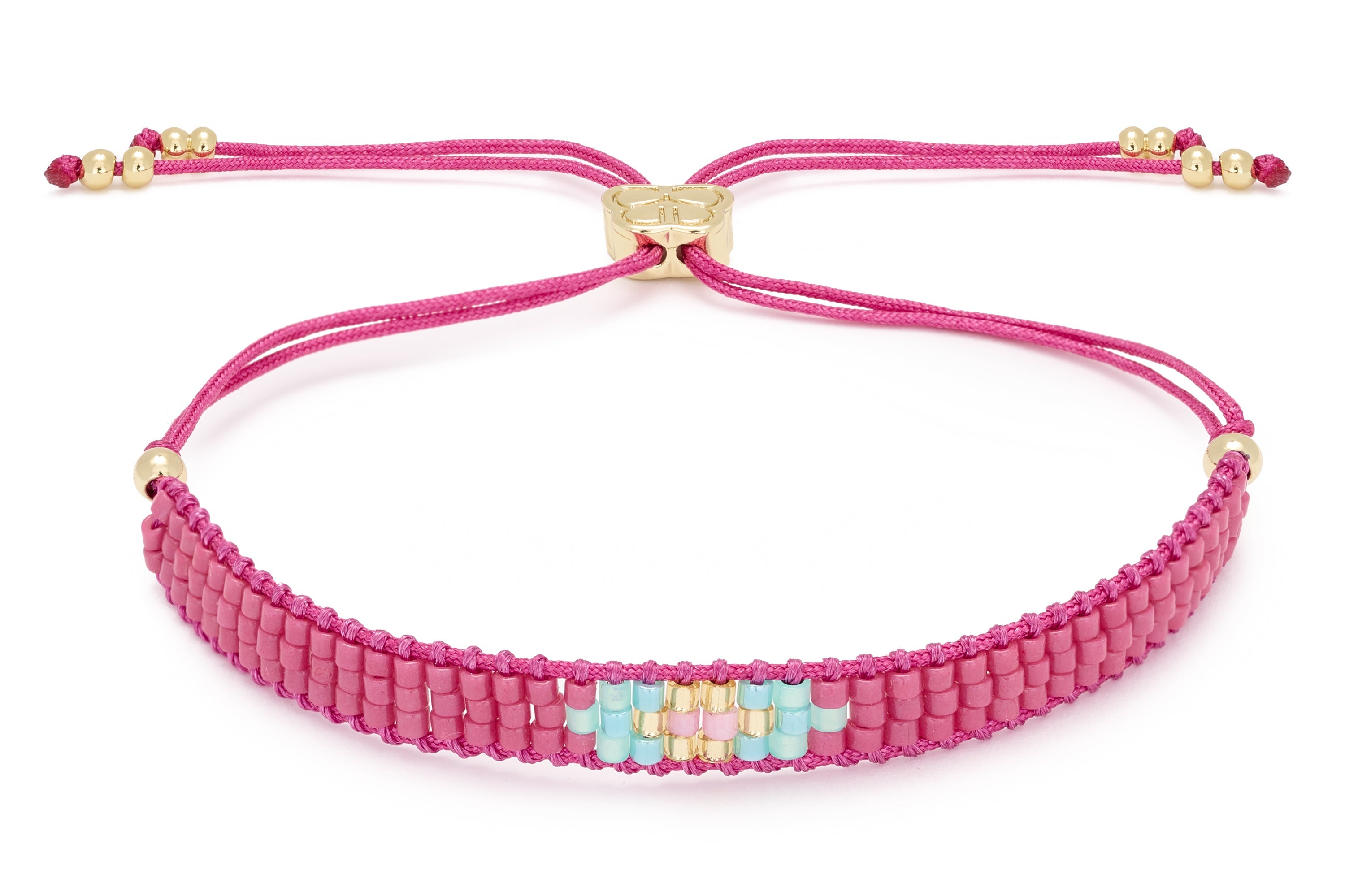 Jump Pink Friendship Beaded Bracelet - Boho Betty