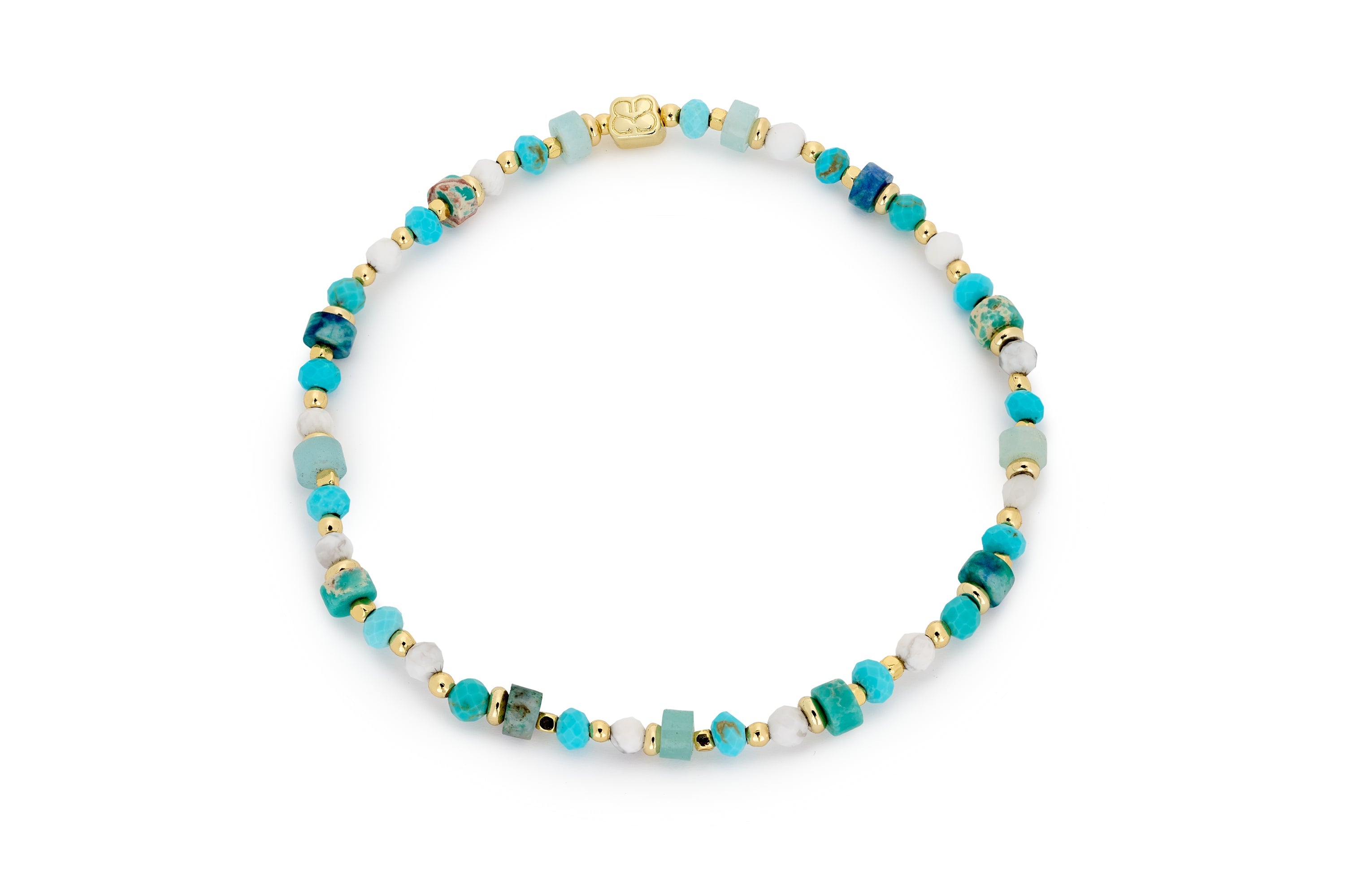 Beryl Blue Gemstone Bracelet - Boho Betty