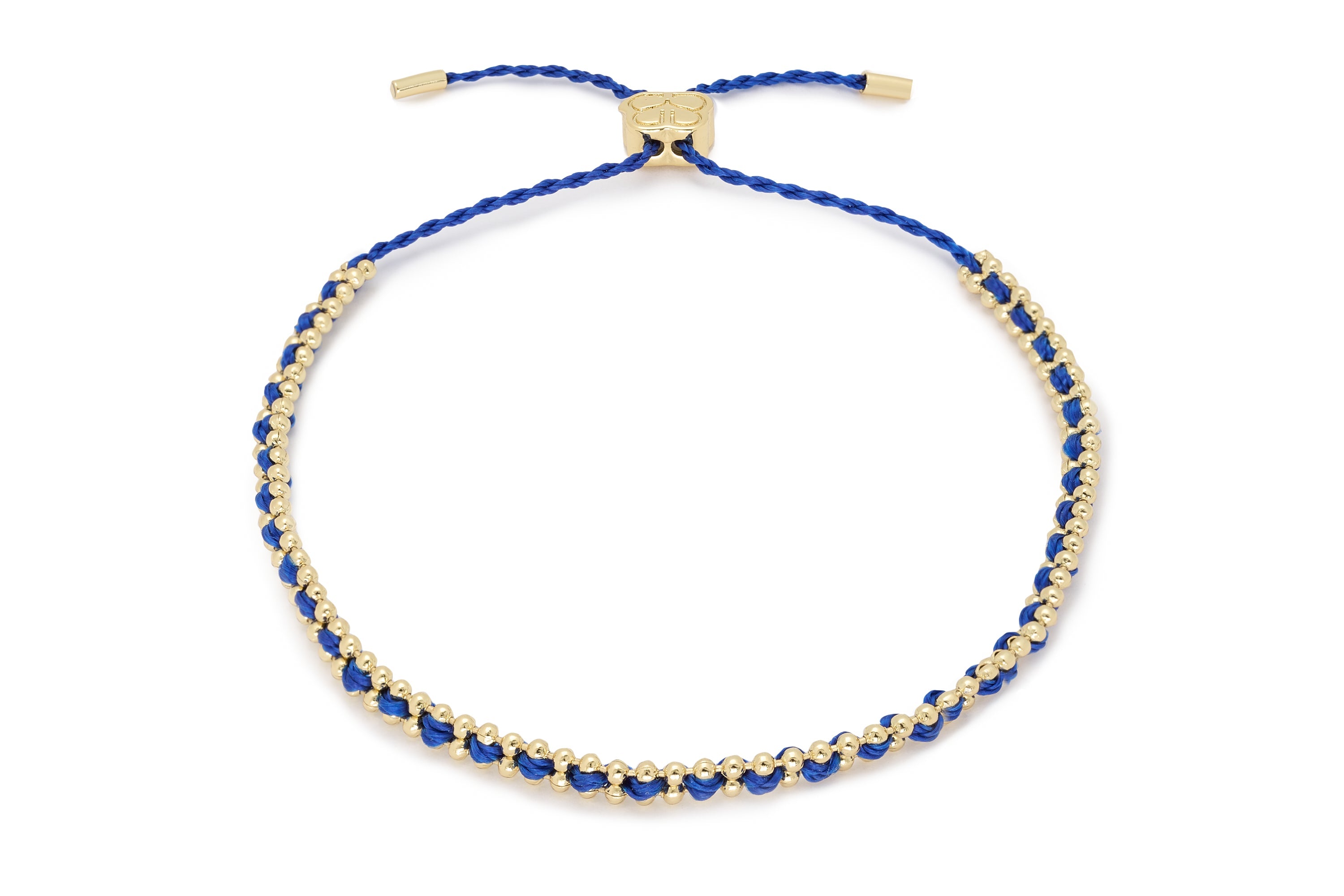 Braid Navy Blue & Gold Bracelet #color_gold