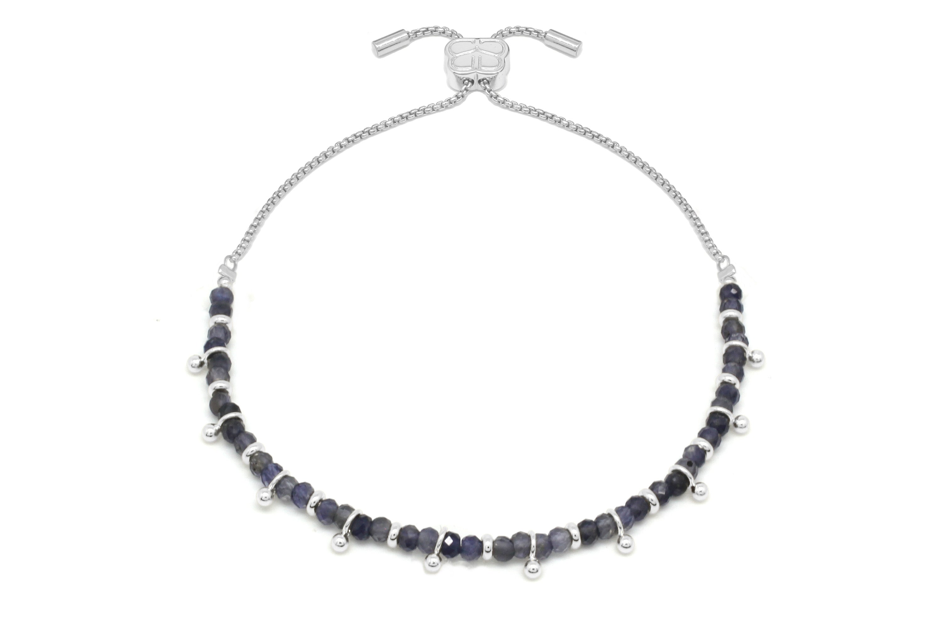 Harmony Iolite Silver Bracelet - Boho Betty