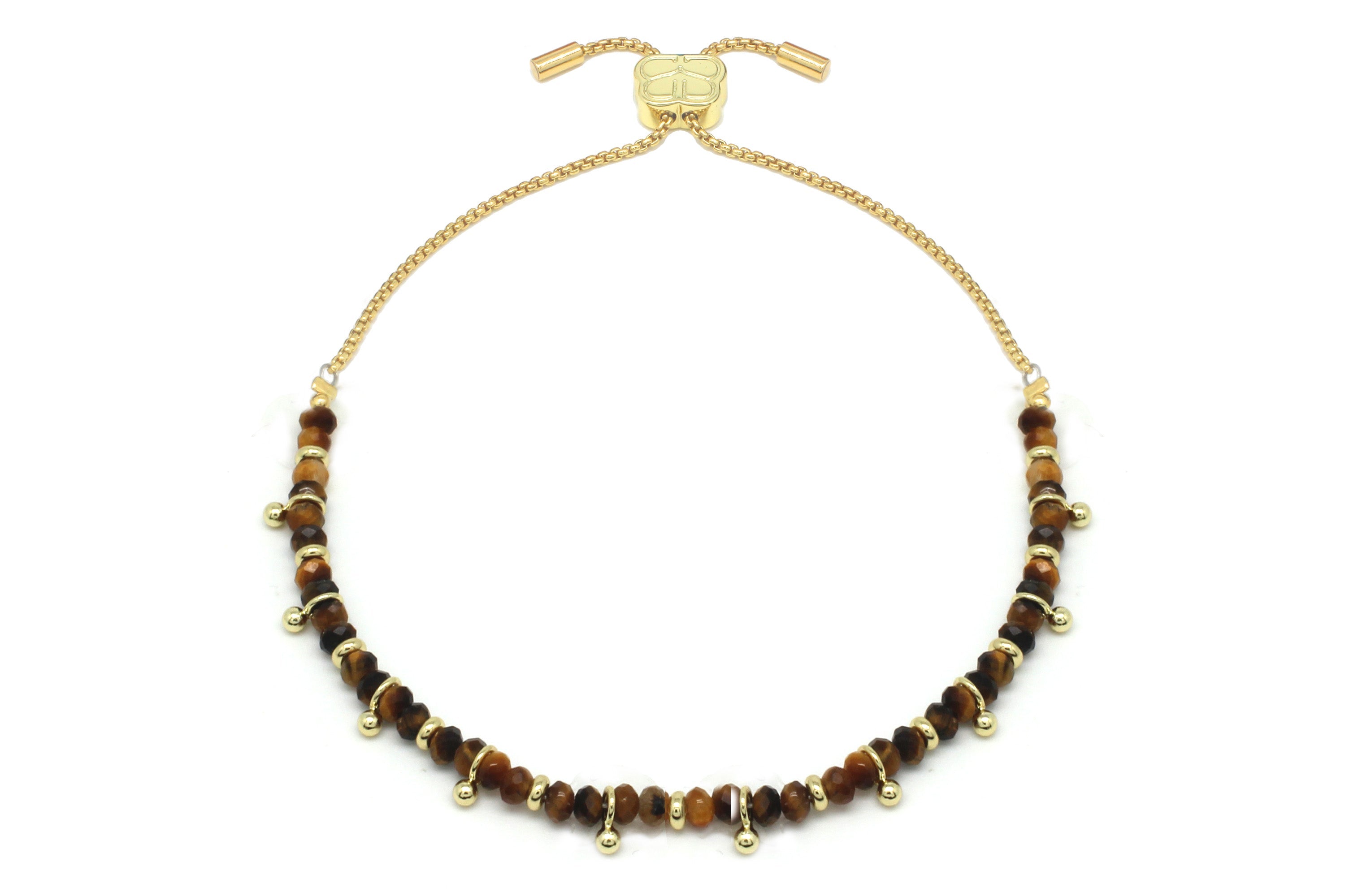 Harmony Tigers Eye Gold Bracelet - Boho Betty