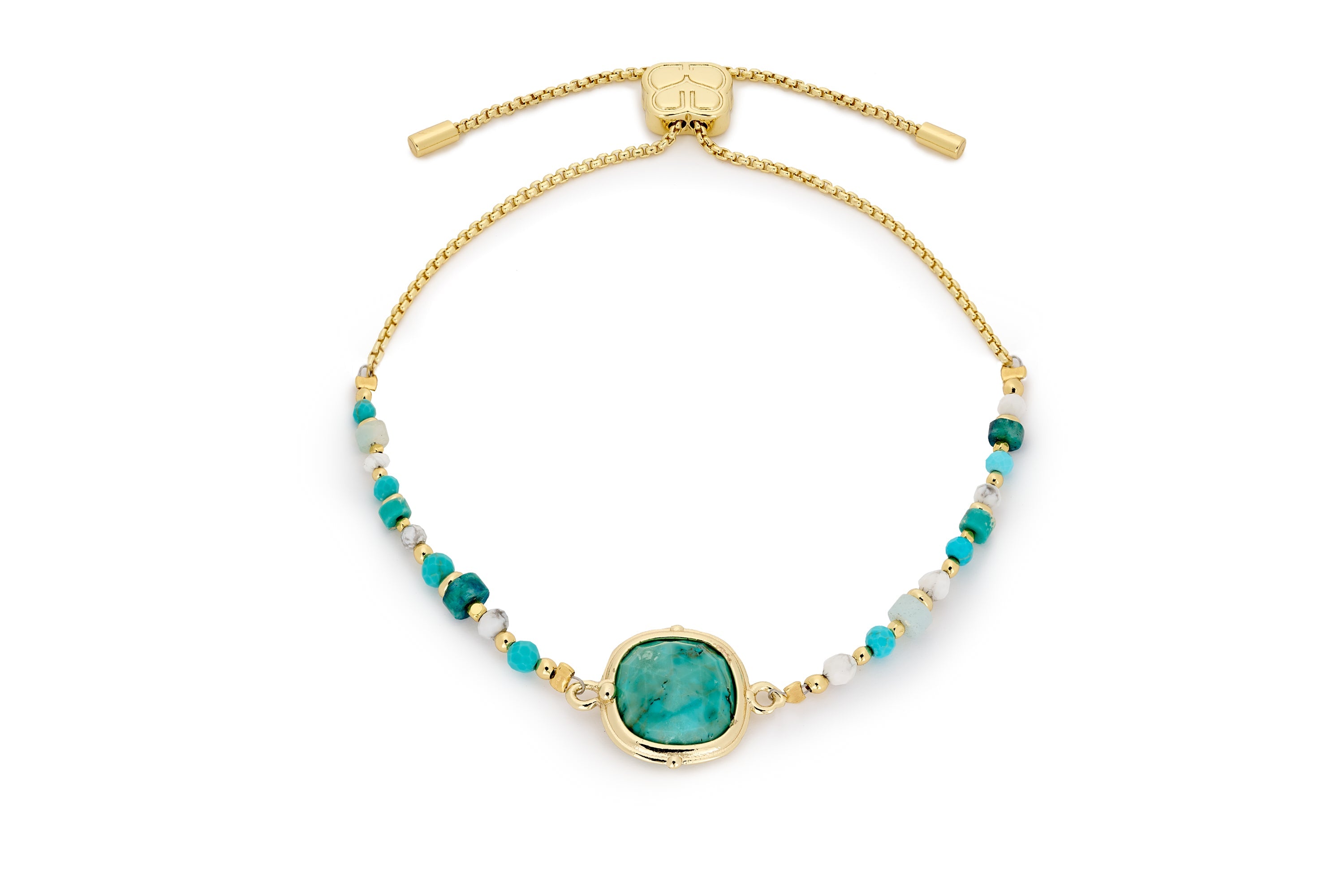 Adria Aqua Gemstone Bracelet - Boho Betty